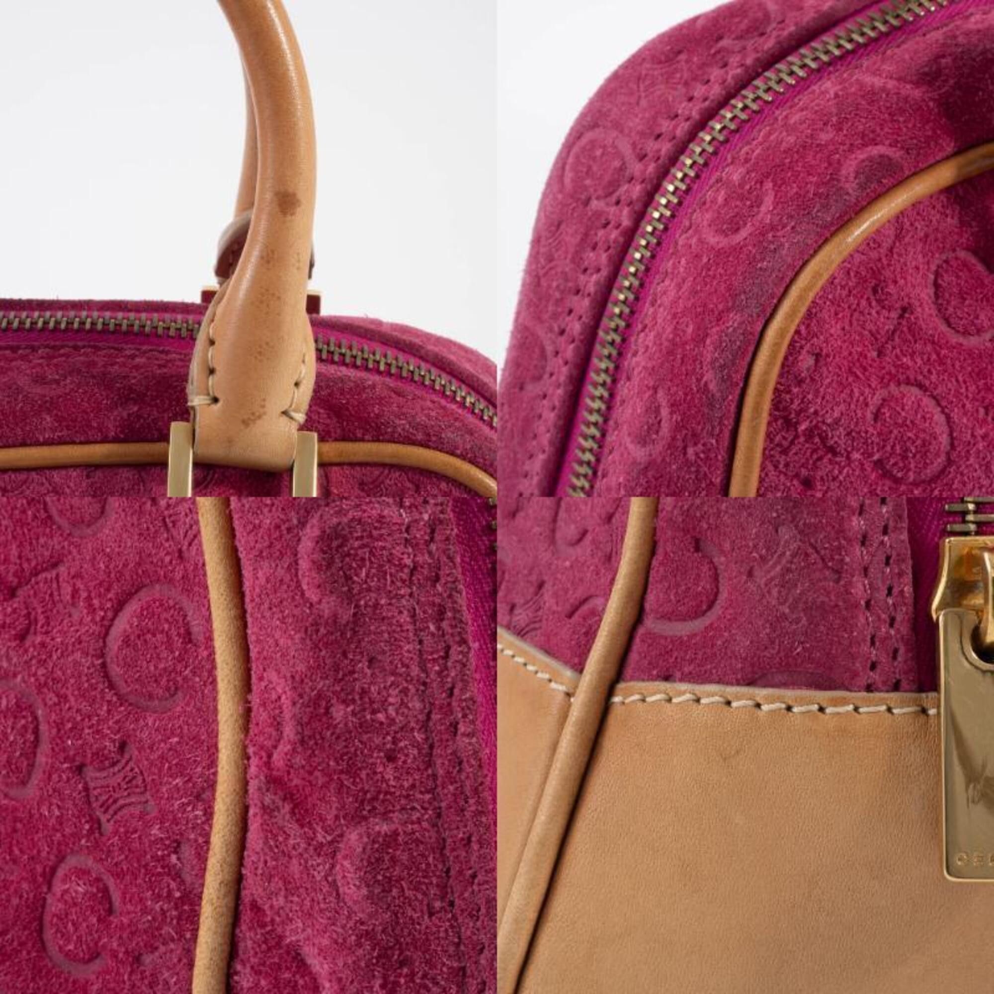Celine Celine Bag C Macadam Suede Handbag MC00/2 Purple Camel Size ONE SIZE - 17 Thumbnail