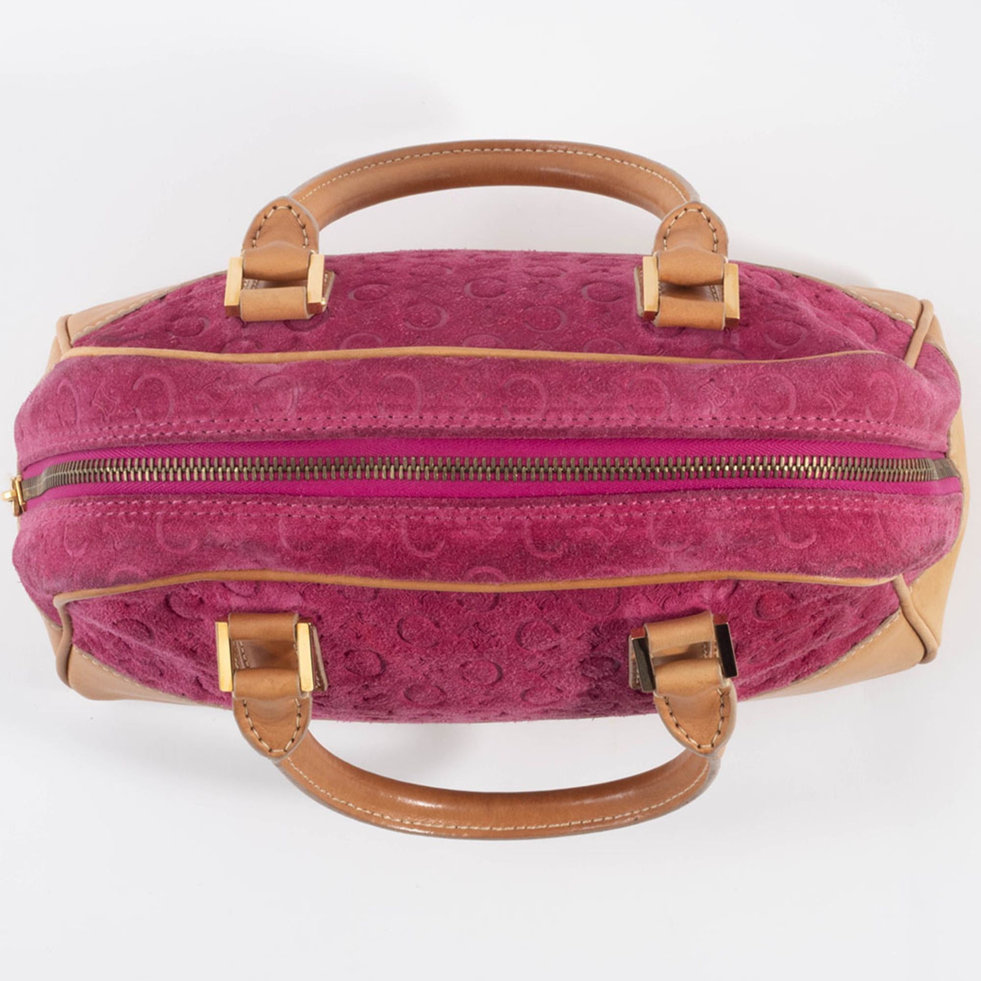 Celine Celine Bag C Macadam Suede Handbag MC00/2 Purple Camel Size ONE SIZE - 6 Thumbnail
