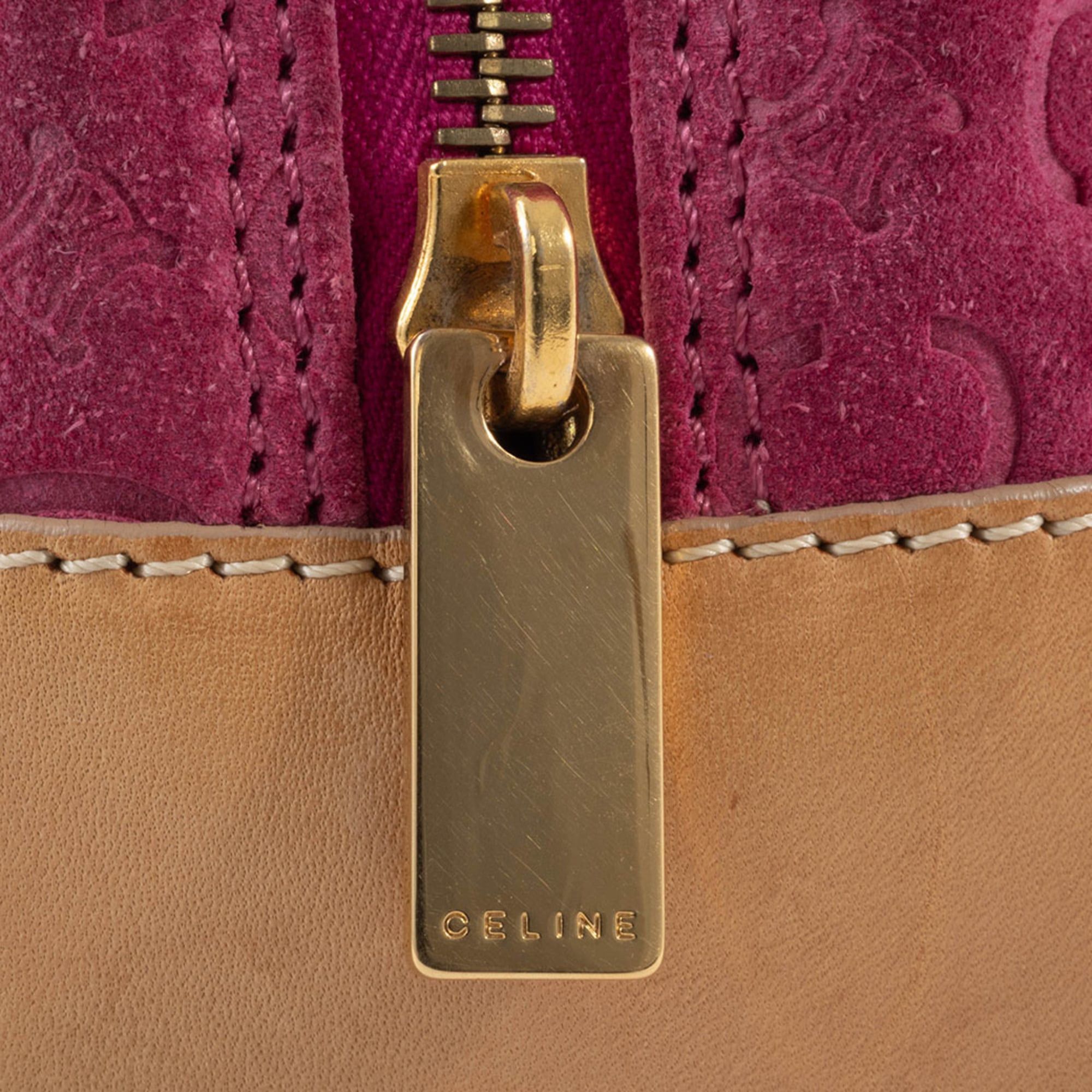 Celine Celine Bag C Macadam Suede Handbag MC00/2 Purple Camel Size ONE SIZE - 10 Thumbnail