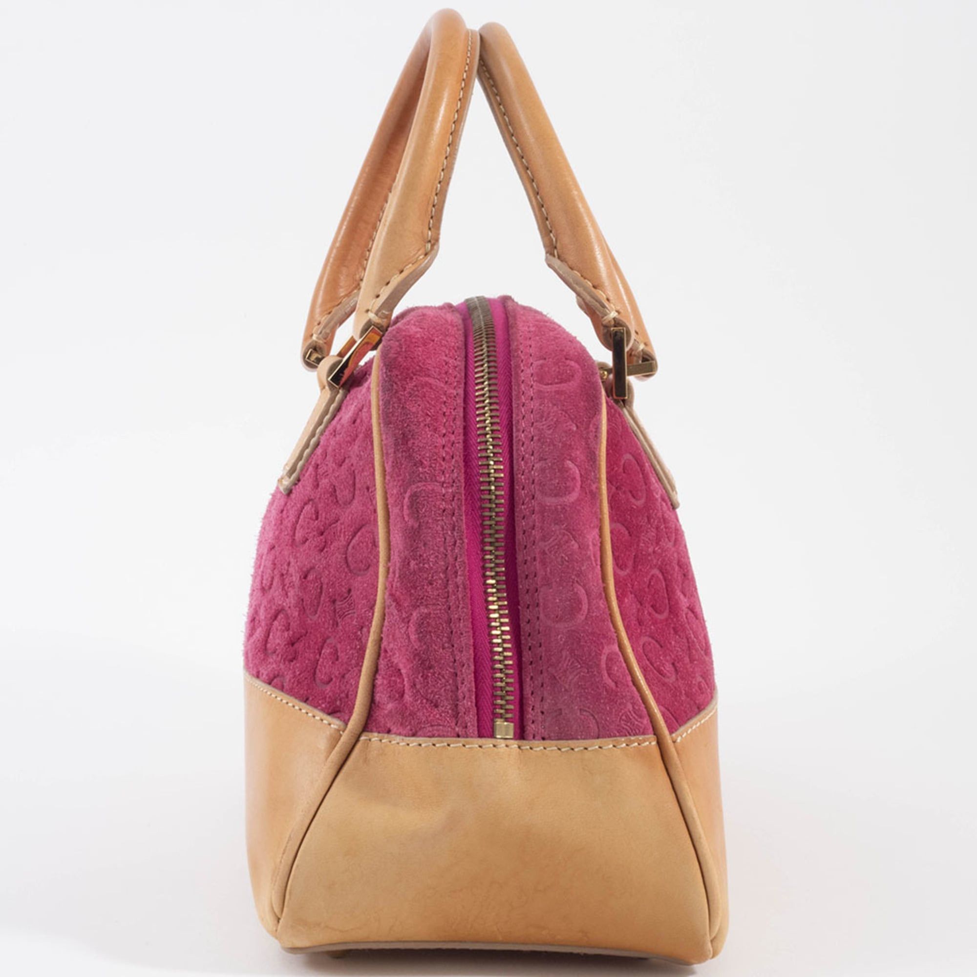 Celine Celine Bag C Macadam Suede Handbag MC00/2 Purple Camel Size ONE SIZE - 5 Thumbnail