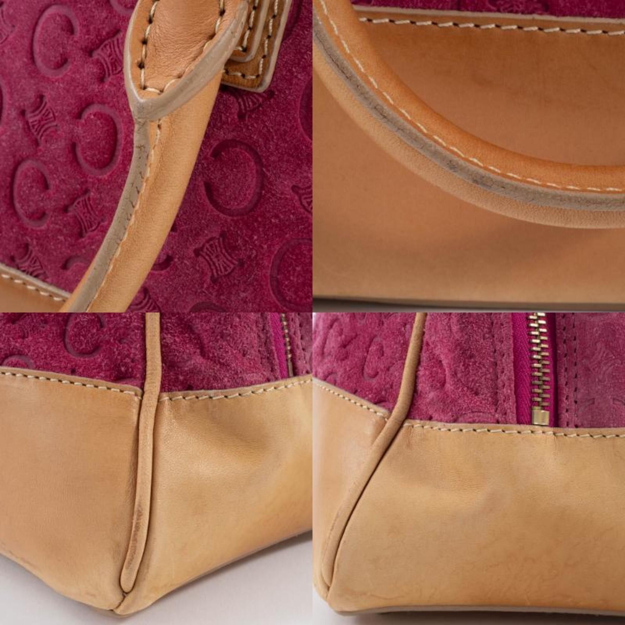 Celine Celine Bag C Macadam Suede Handbag MC00/2 Purple Camel Size ONE SIZE - 19 Thumbnail
