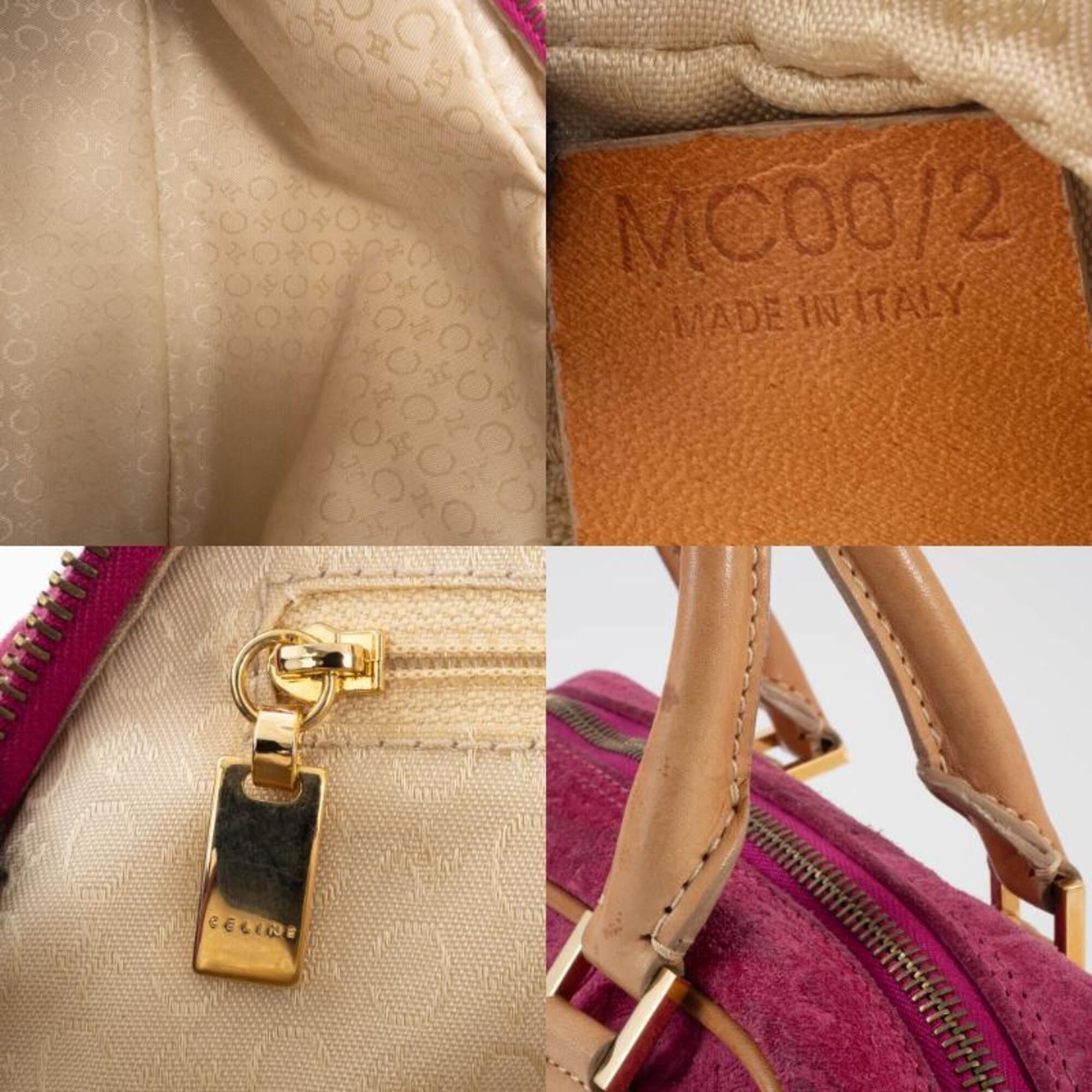 Celine Celine Bag C Macadam Suede Handbag MC00/2 Purple Camel Size ONE SIZE - 15 Thumbnail