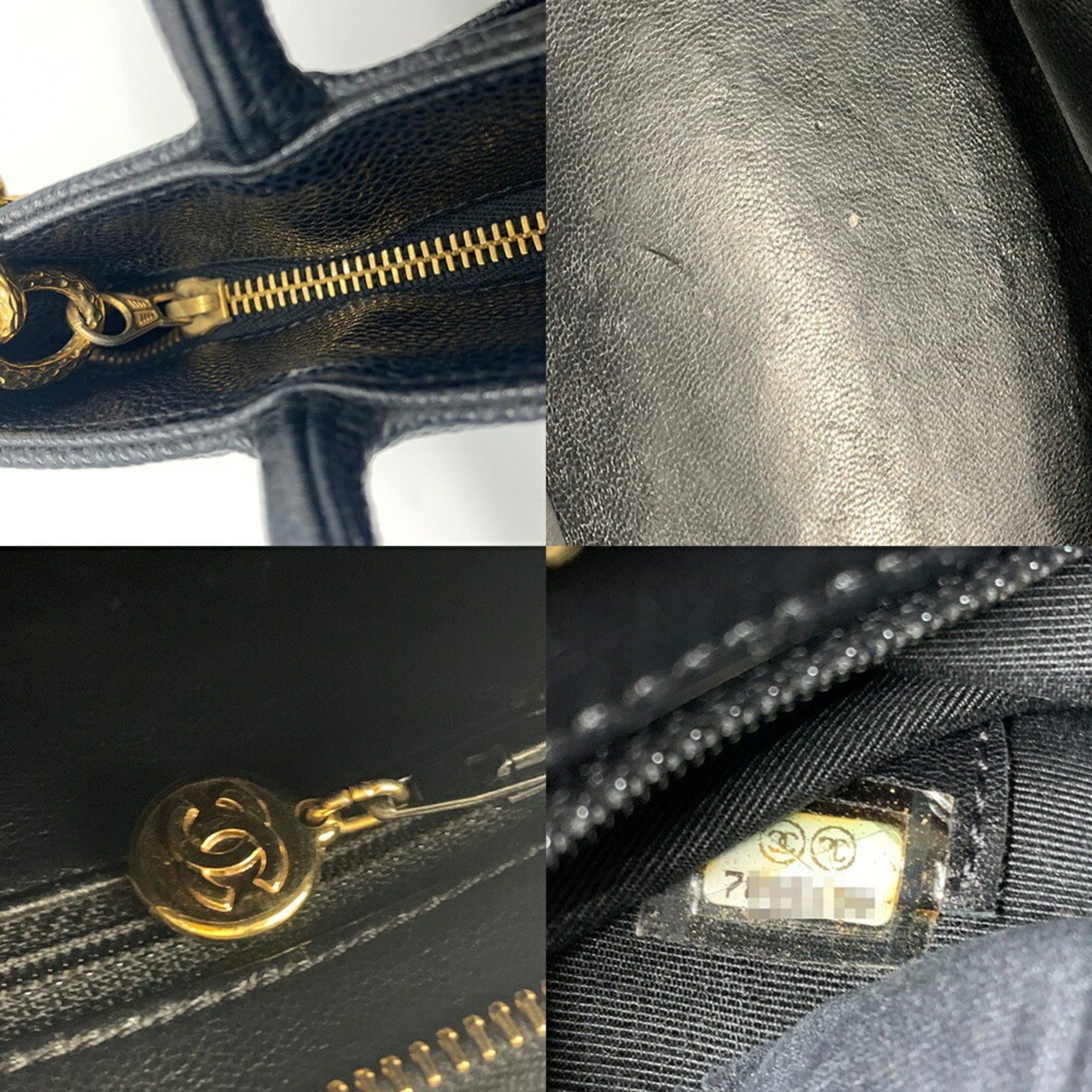 Chanel Chanel Reissue Tote Bag A01804 Caviar Leather Black Women's CHANEL Size ONE SIZE - 7 Thumbnail