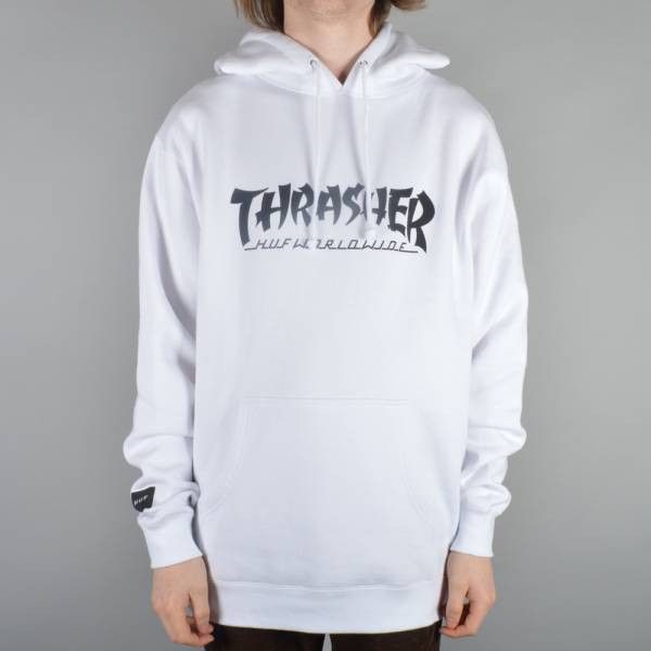 Thrasher x 2024 huf hoodie white