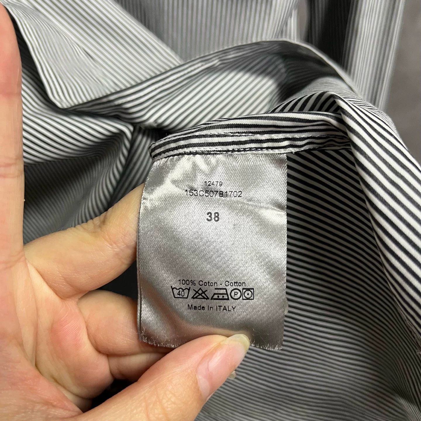 Dior Dior Pinstripe Button Up Shirt Size 38 Size US S / EU 44-46 / 1 - 3 Thumbnail