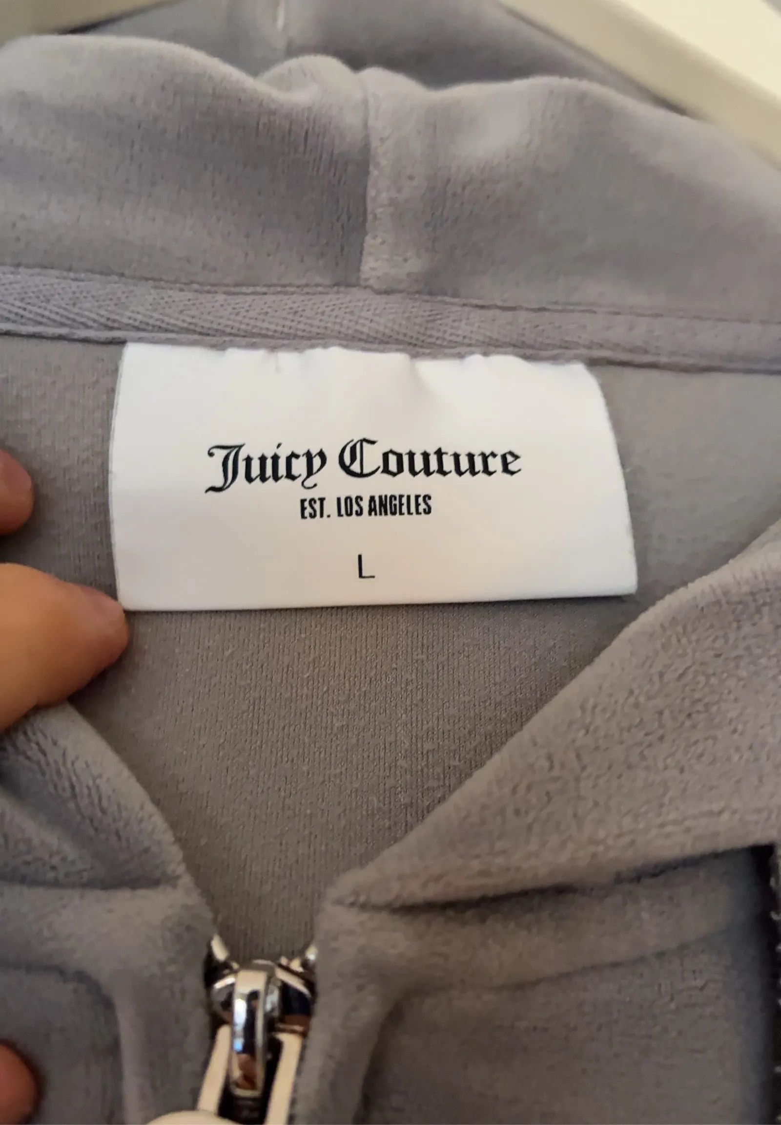 Juicy Couture Juicy Couture Classic Velour Robertson Zip Hoodie Hoodie Size L / US 10 / IT 46 - 2 Thumbnail
