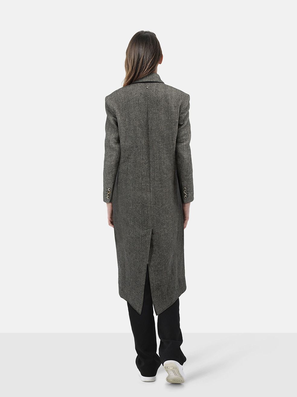 Sportmax Grey Wool Double Breasted Coat Size XS / US 0-2 / IT 36-38 - 2 Thumbnail