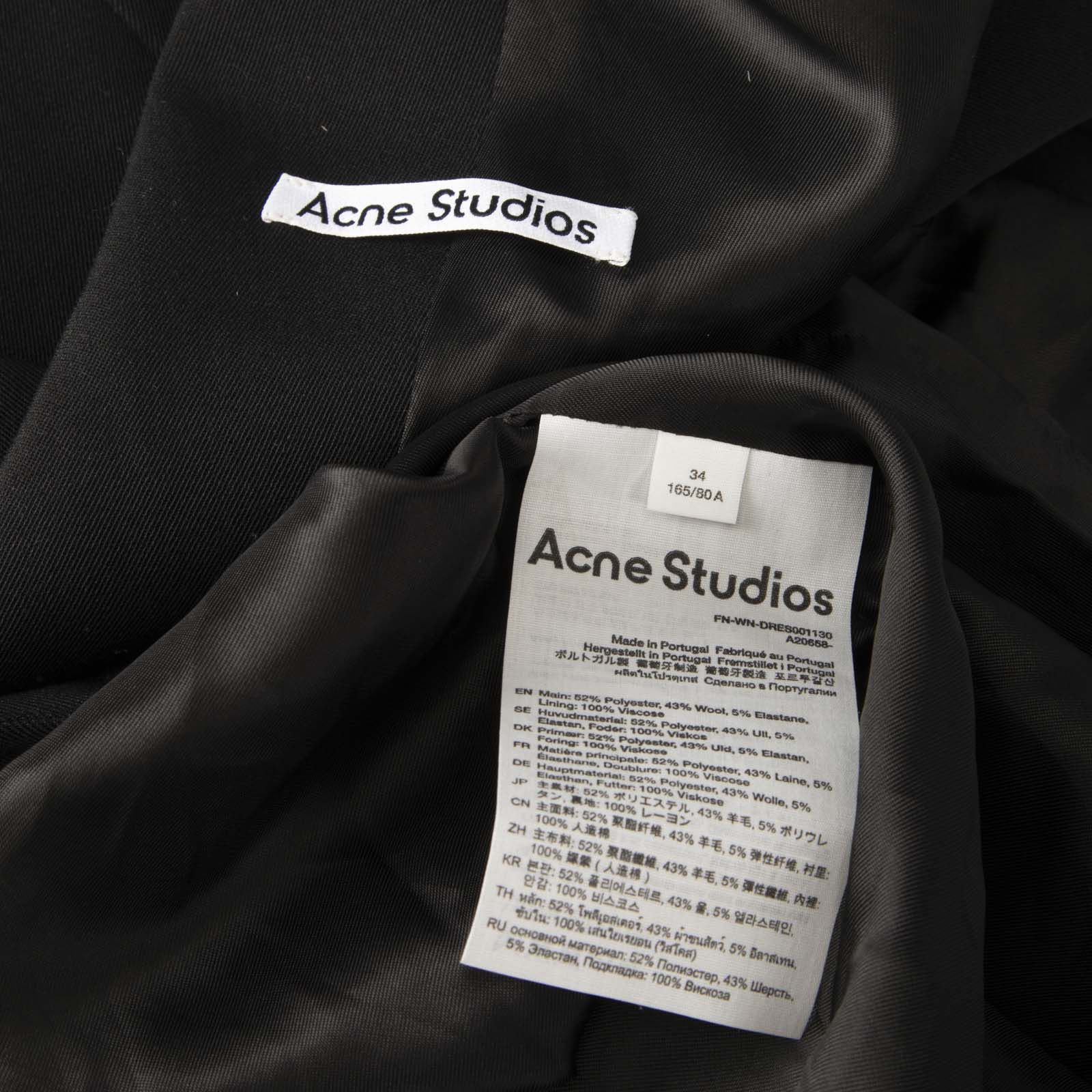 Acne Studios Black Midi Blazer Dress Size XS / US 0-2 / IT 36-38 - 5 Thumbnail