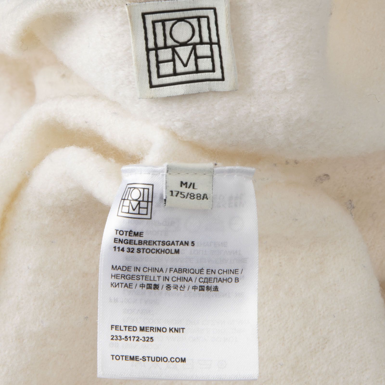 Toteme Ecru Felted Merino Knit Top Size M / US 6-8 / IT 42-44 - 6 Thumbnail