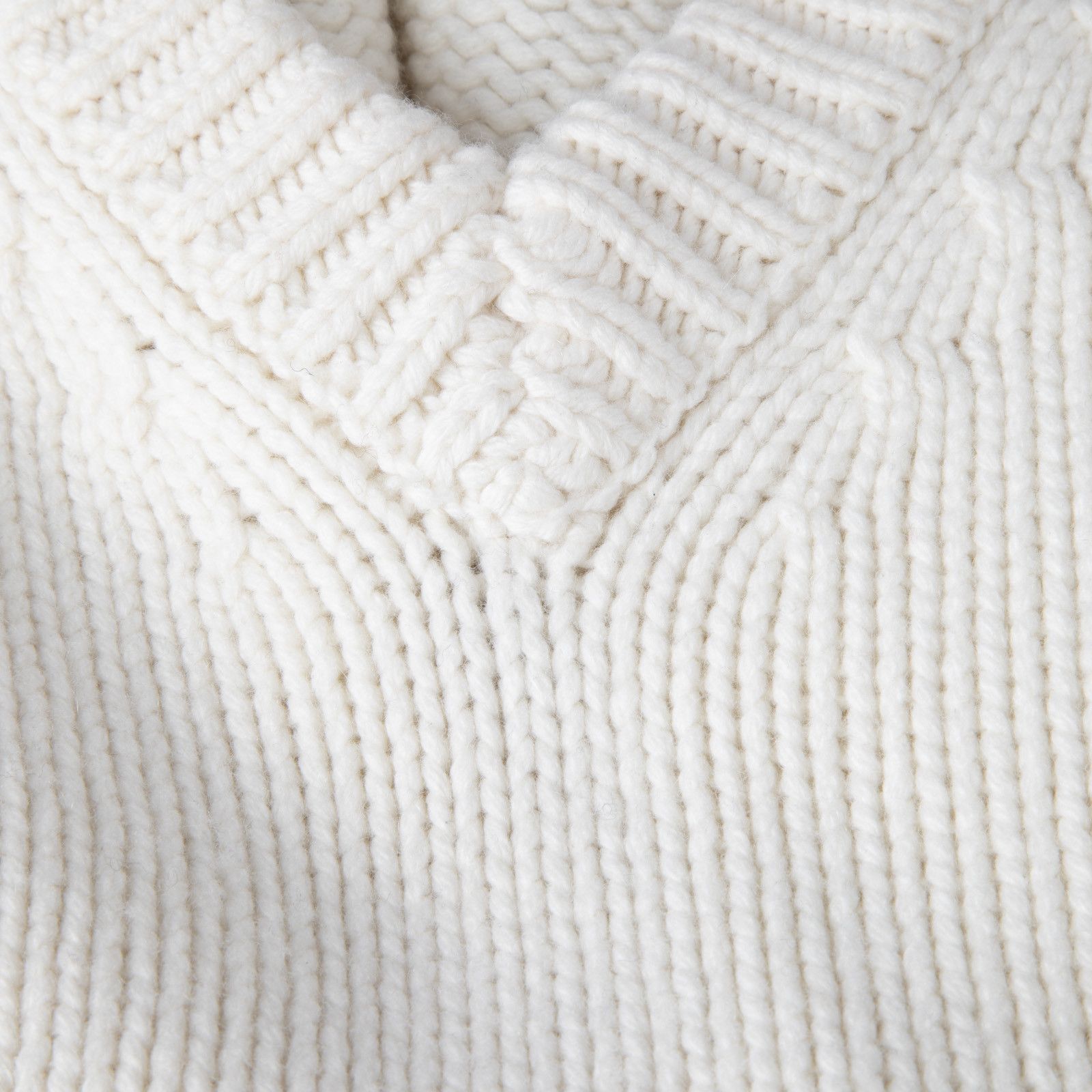 The Row White Merino Wool V-Neck Knit Jumper Size XL / US 12-14 / IT 48-50 - 3 Thumbnail