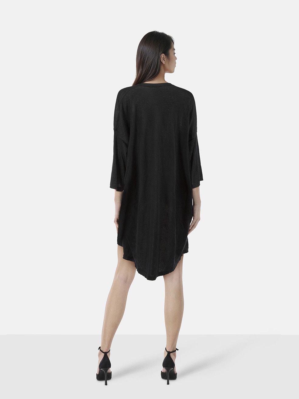 The Row Black Cashmere Mid Sleeve Dress Size XL / US 12-14 / IT 48-50 - 2 Thumbnail