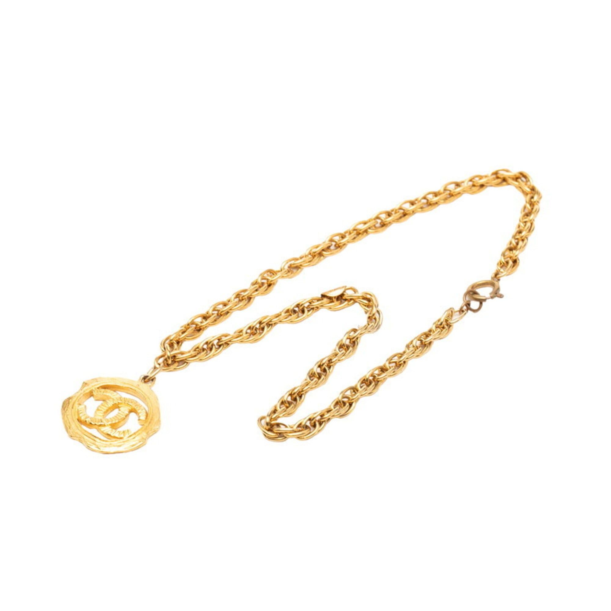 Chanel Chanel Coco Mark Necklace, Gold Plated, Women's CHANEL Size ONE SIZE - 3 Thumbnail