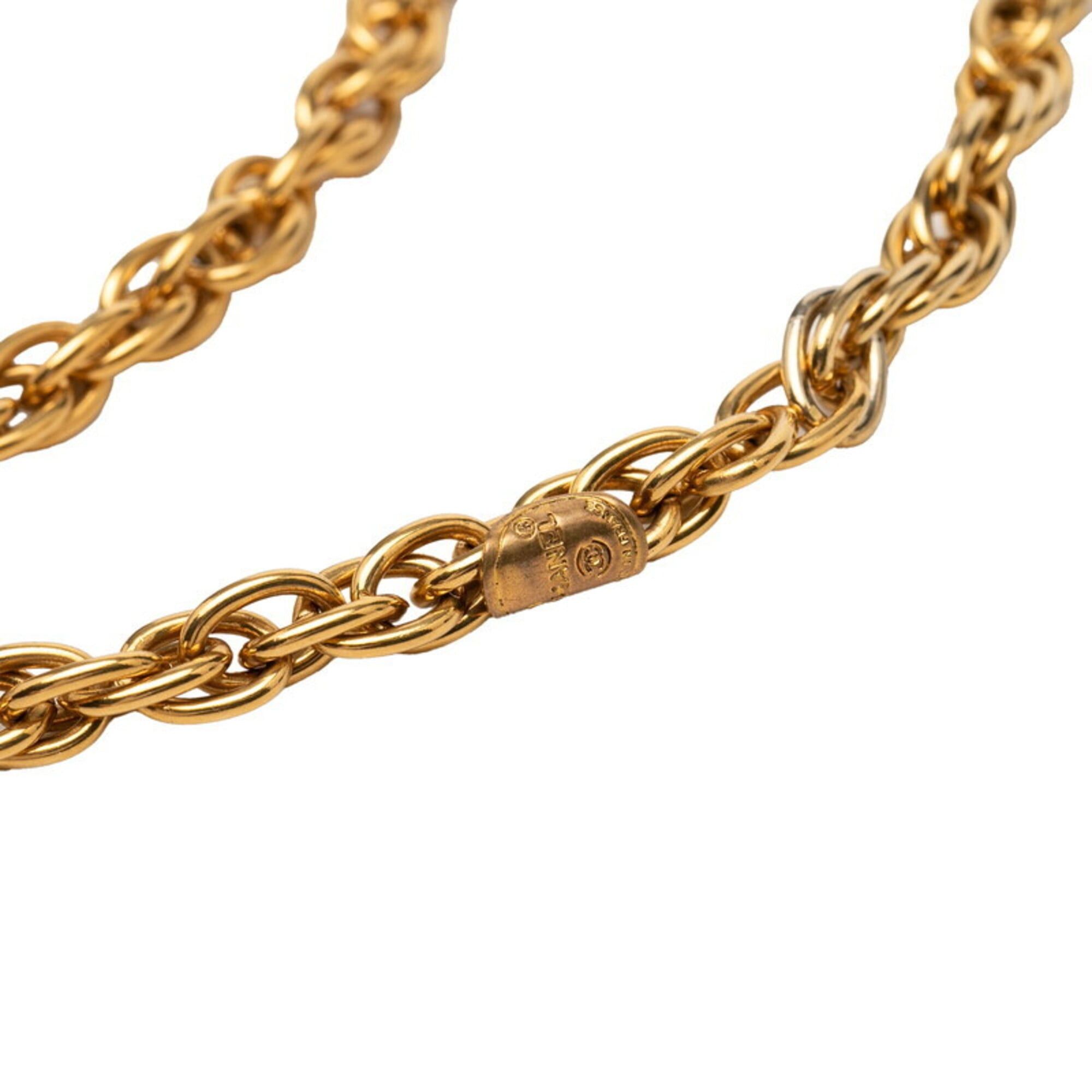 Chanel Chanel Coco Mark Necklace, Gold Plated, Women's CHANEL Size ONE SIZE - 4 Thumbnail