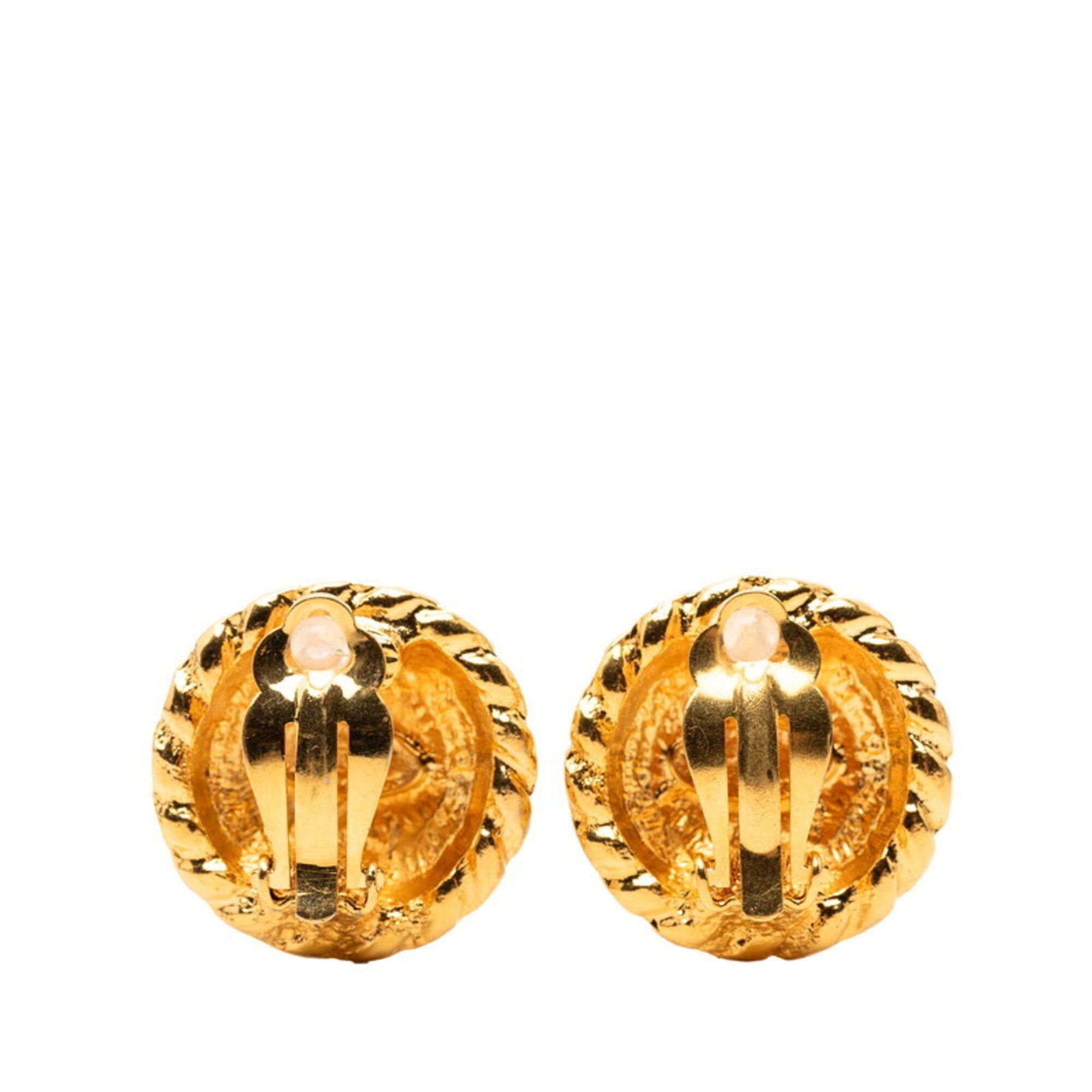Chanel Chanel Coco Mark Earrings, Gold Plated, Women's CHANEL Size ONE SIZE - 2 Thumbnail