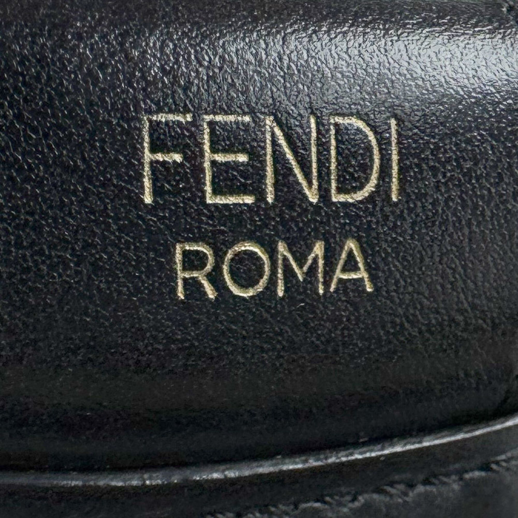 Fendi Fendi Runaway Shopper Handbag/Shoulder Bag, Vinyl Leather, Black/Clear/Gold, Women's, Free Shipping, z9466 Size ONE SIZE - 12 Thumbnail
