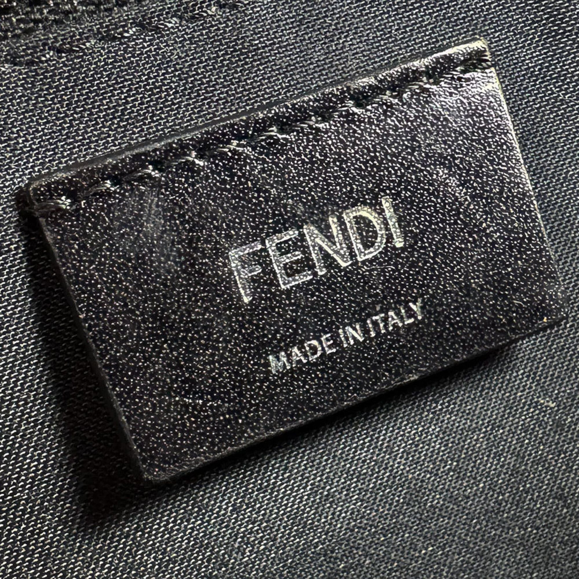 Fendi Fendi ZAINO MINI Backpack, Nylon, Fur, Black/Silver, Women's, 8BZ038-48Z, Free Shipping, z9473 Size ONE SIZE - 13 Thumbnail