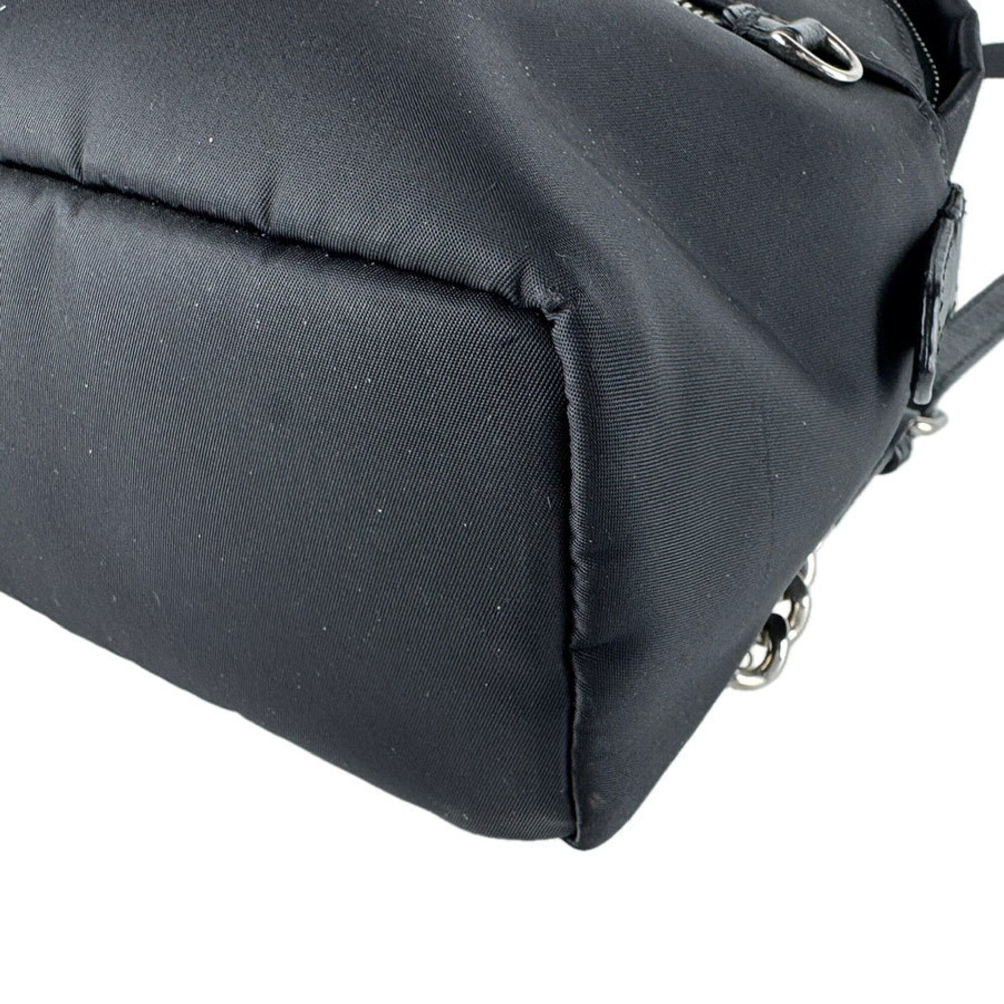 Fendi Fendi ZAINO MINI Backpack, Nylon, Fur, Black/Silver, Women's, 8BZ038-48Z, Free Shipping, z9473 Size ONE SIZE - 9 Thumbnail