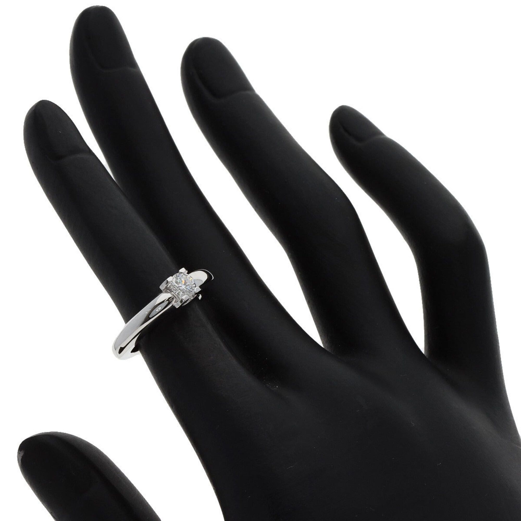 Cartier Cartier C de Diamond Ring #45, 18K White Gold, Women's. Size ONE SIZE - 6 Thumbnail