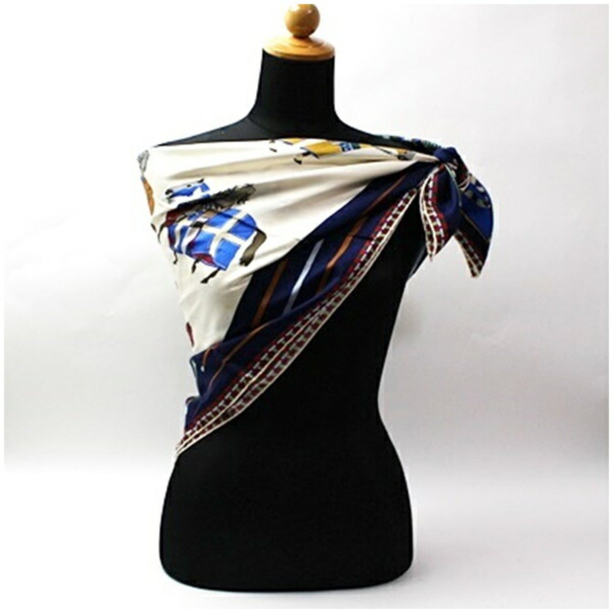 Gucci Gucci scarf/muffler, navy x white red, GUCCI, women's. Size ONE SIZE - 3 Thumbnail