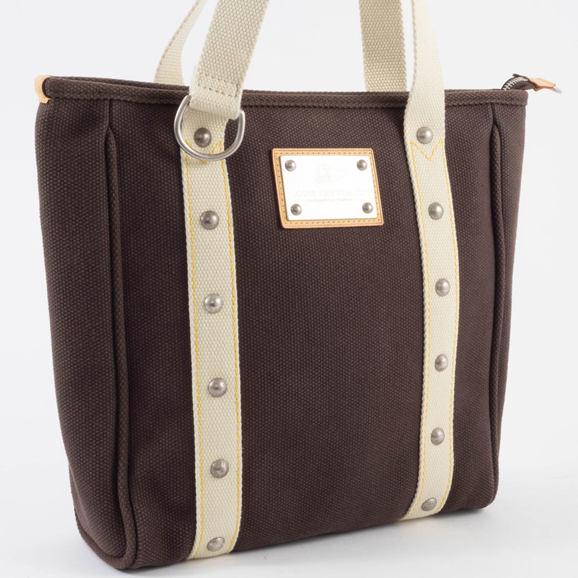 Louis Vuitton Louis Vuitton Bag Tote Cabas MM Antigua M80663 Canvas Mocha Cup 2005 Limited Edition Size ONE SIZE - 8 Thumbnail