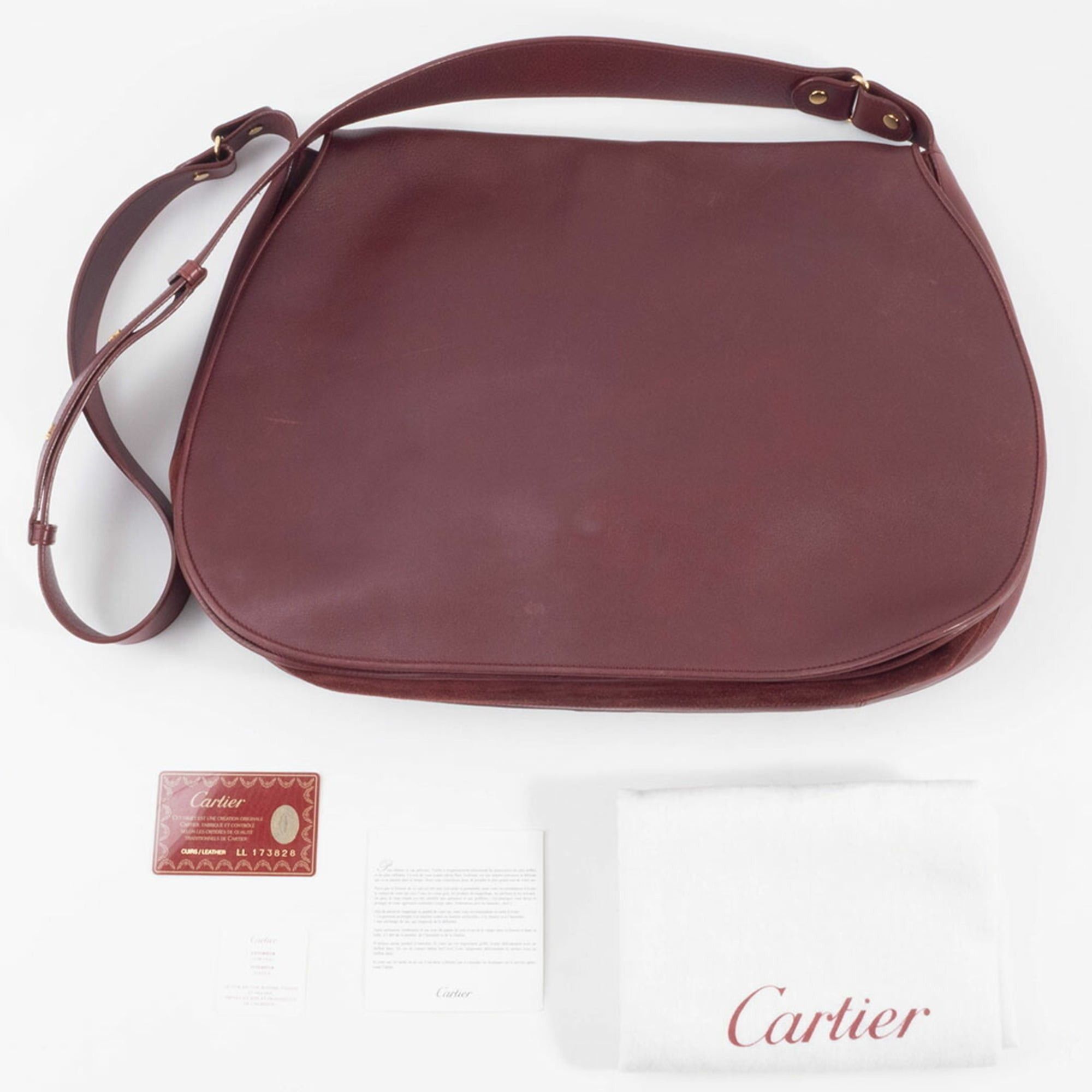 Cartier Cartier Must Line Shoulder Bag, Calfskin, Bordeaux Size ONE SIZE - 16 Thumbnail