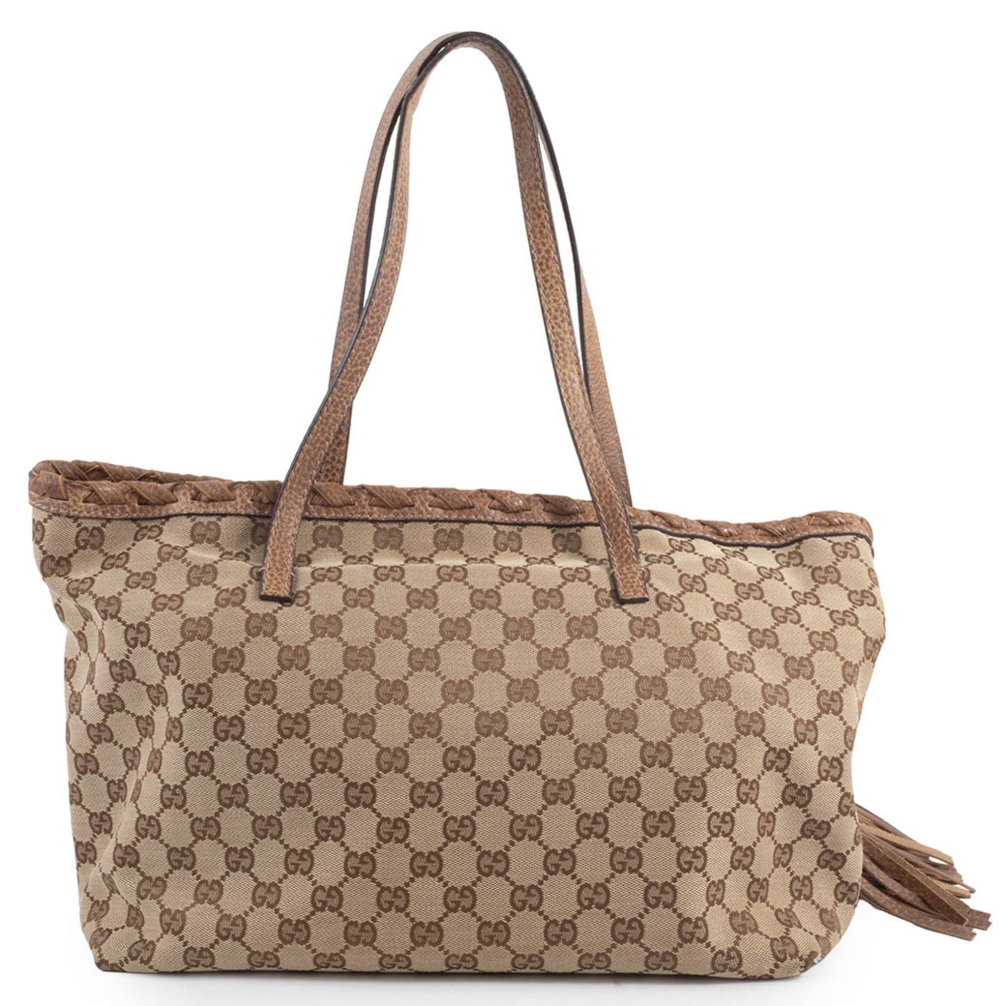 Gucci Gucci tote bag, GG canvas, beige/brown, bamboo tassel, item number 218780 Size ONE SIZE - 3 Thumbnail