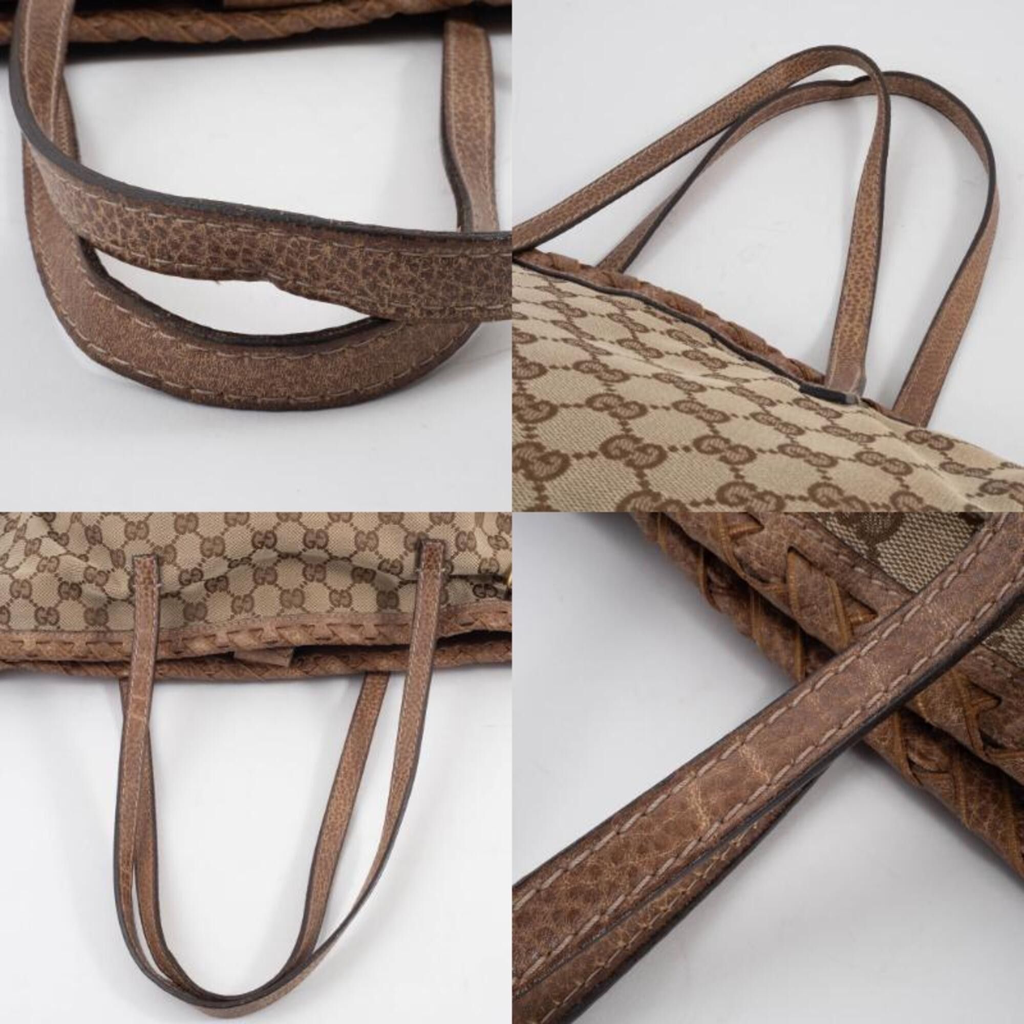 Gucci Gucci tote bag, GG canvas, beige/brown, bamboo tassel, item number 218780 Size ONE SIZE - 18 Thumbnail