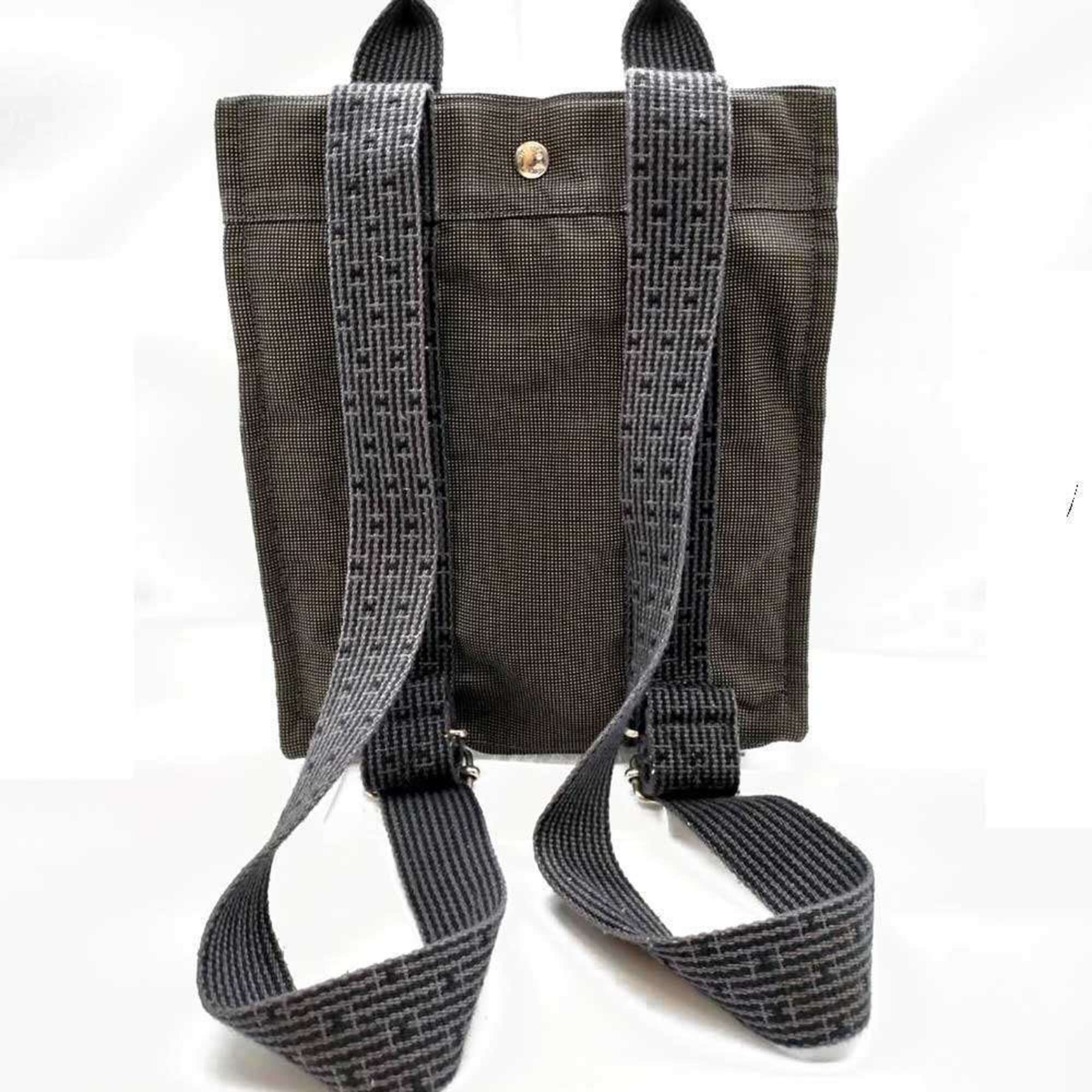 Hermes Hermes Herline Sac Ad PM Backpack, Rucksack, Gray Canvas, Women's HERMES Size ONE SIZE - 2 Thumbnail