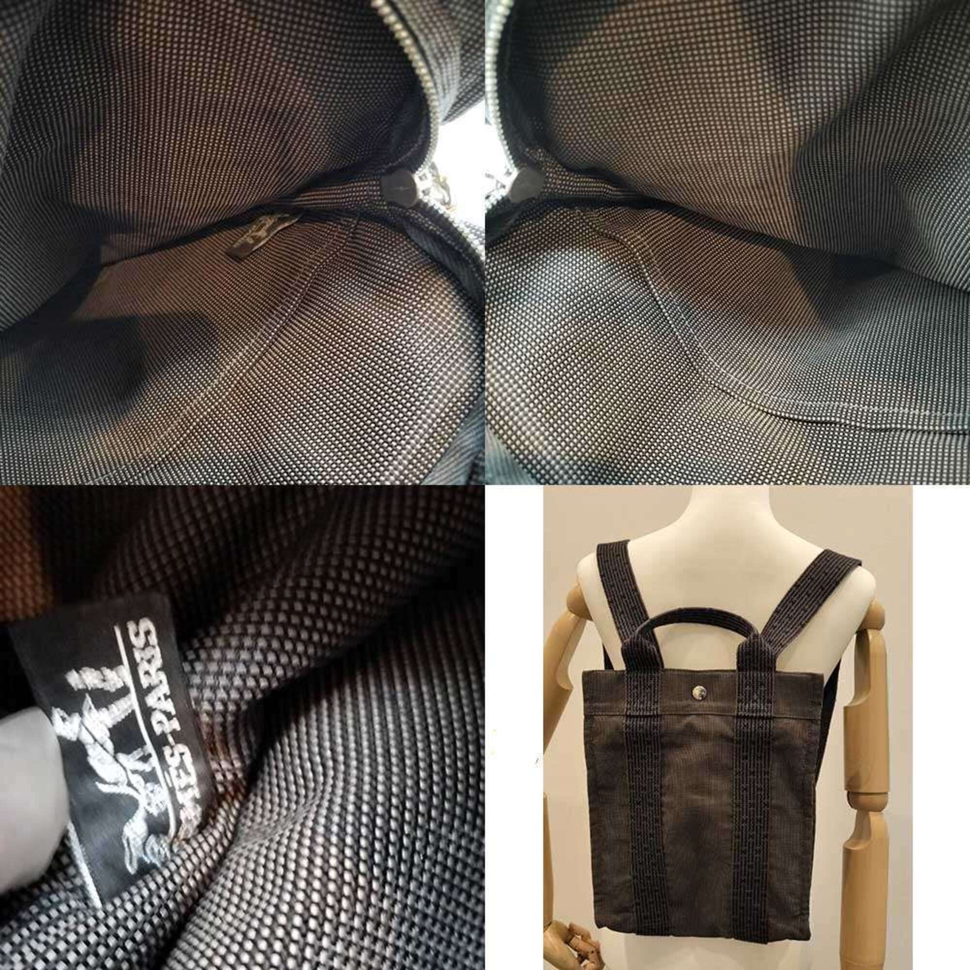 Hermes Hermes Herline Sac Ad PM Backpack, Rucksack, Gray Canvas, Women's HERMES Size ONE SIZE - 7 Thumbnail