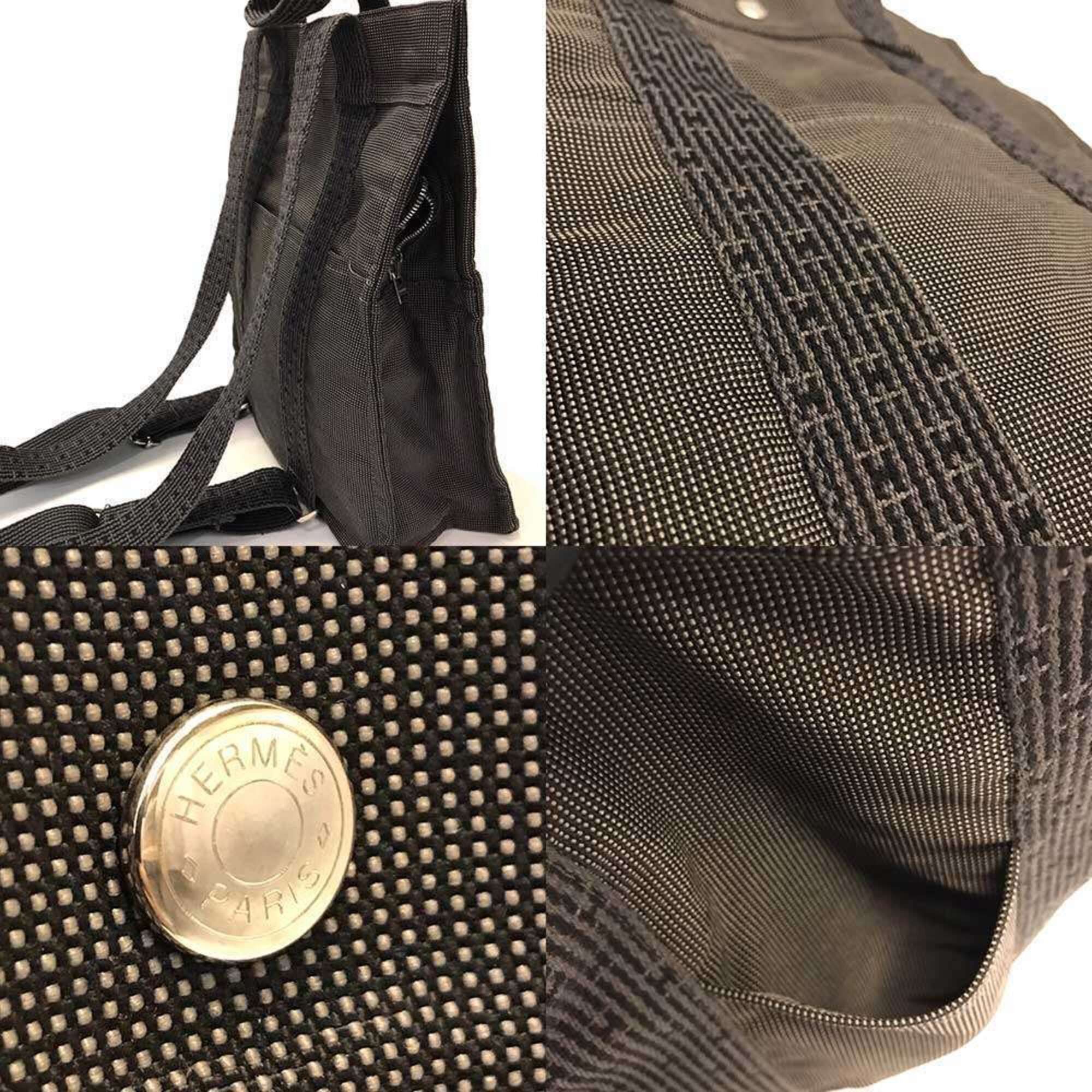 Hermes Hermes Herline Ad MM Canvas Backpack, Rucksack, Gray Size ONE SIZE - 4 Thumbnail