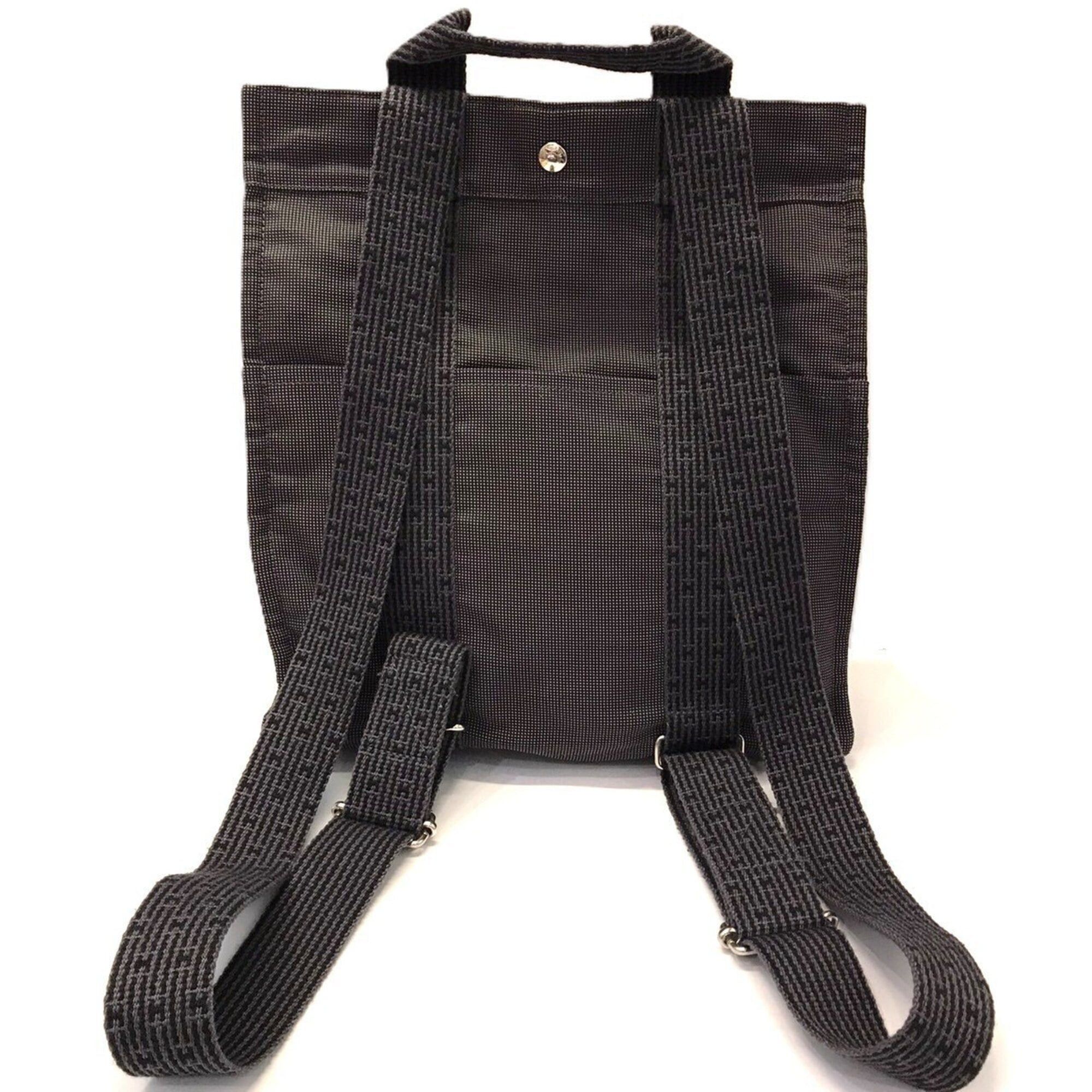 Hermes Hermes Herline Ad MM Canvas Backpack, Rucksack, Gray Size ONE SIZE - 2 Thumbnail