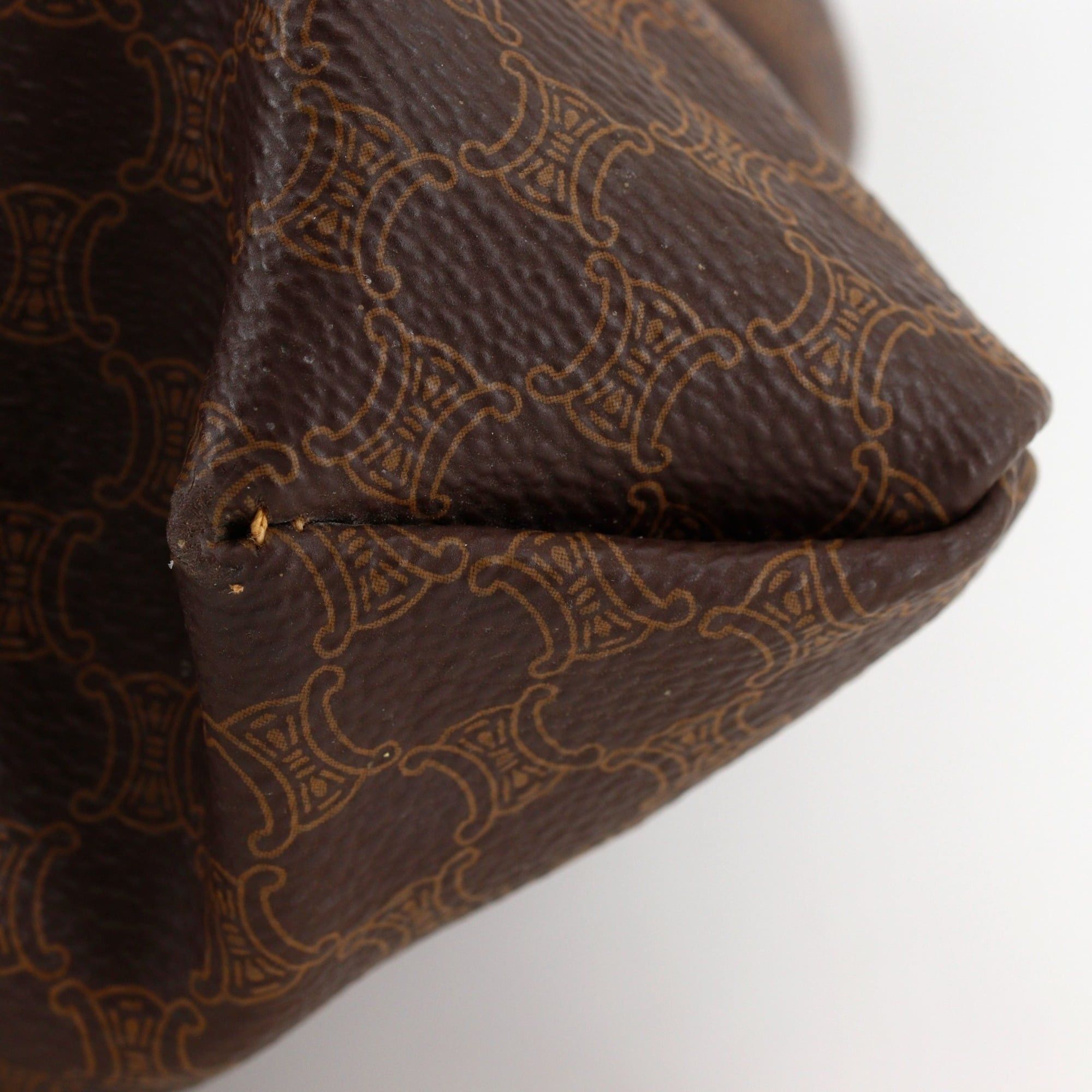 Celine Celine Old Tote Bag, Macadam Pattern, PVC, Brown, A4 Size, Snap Button, Unisex Size ONE SIZE - 5 Thumbnail