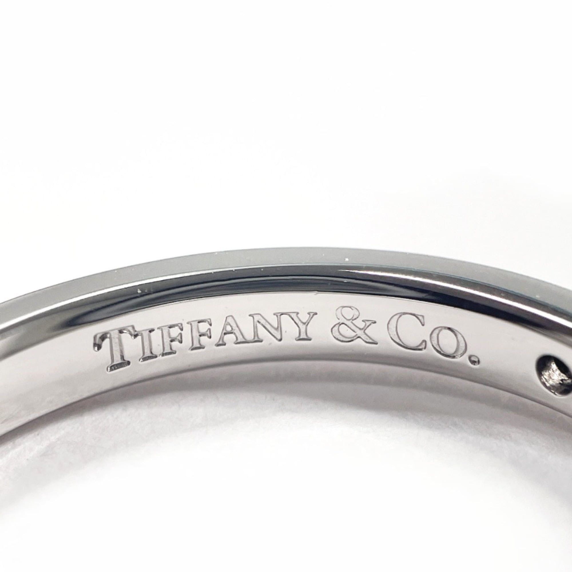 Tiffany & Co. TIFFANY&Co. Tiffany Stacking Band Ring, Elsa Peretti design, Pt950 platinum/diamond, 14.5cm, silver, unisex. Size ONE SIZE - 3 Thumbnail