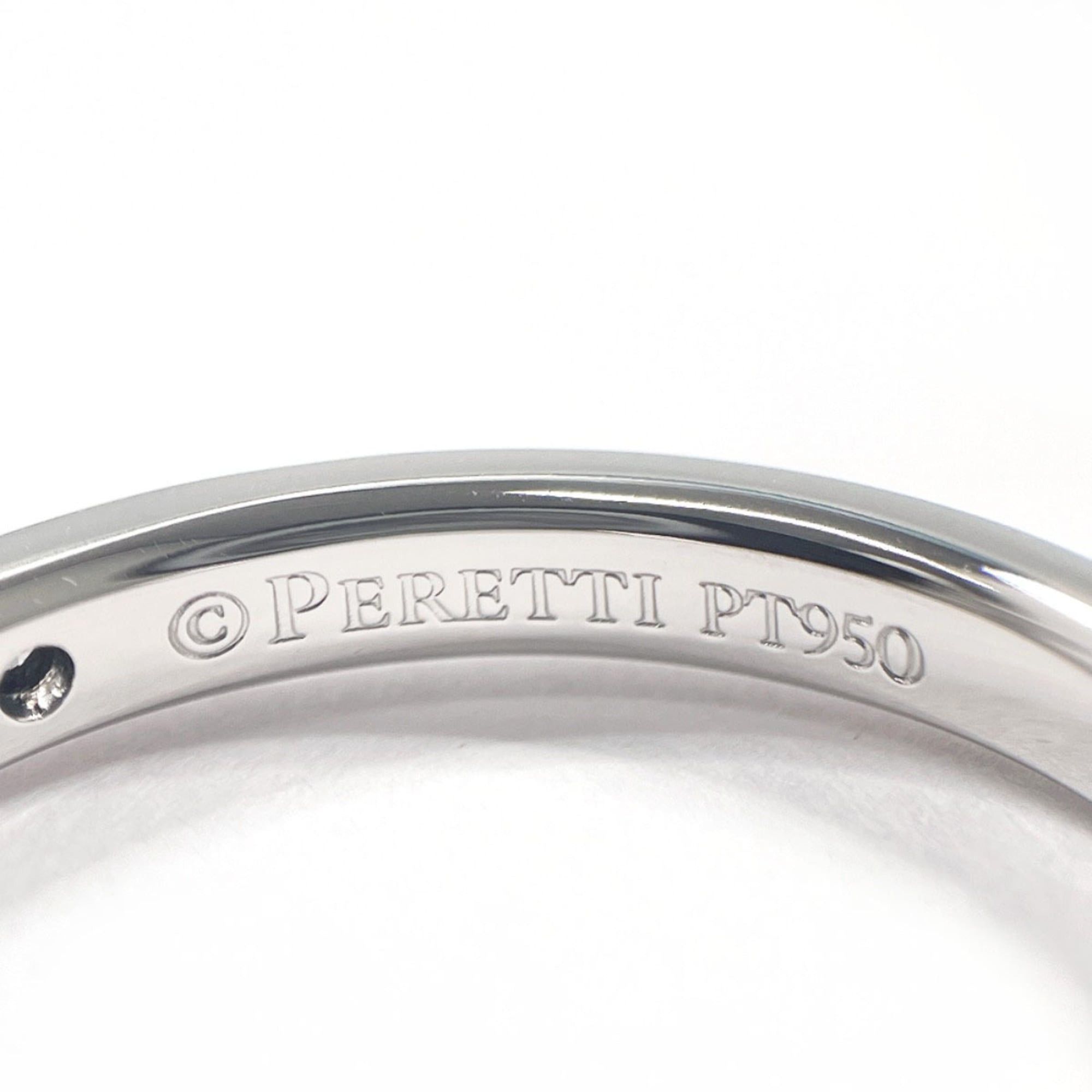 Tiffany & Co. TIFFANY&Co. Tiffany Stacking Band Ring, Elsa Peretti design, Pt950 platinum/diamond, 14.5cm, silver, unisex. Size ONE SIZE - 4 Thumbnail