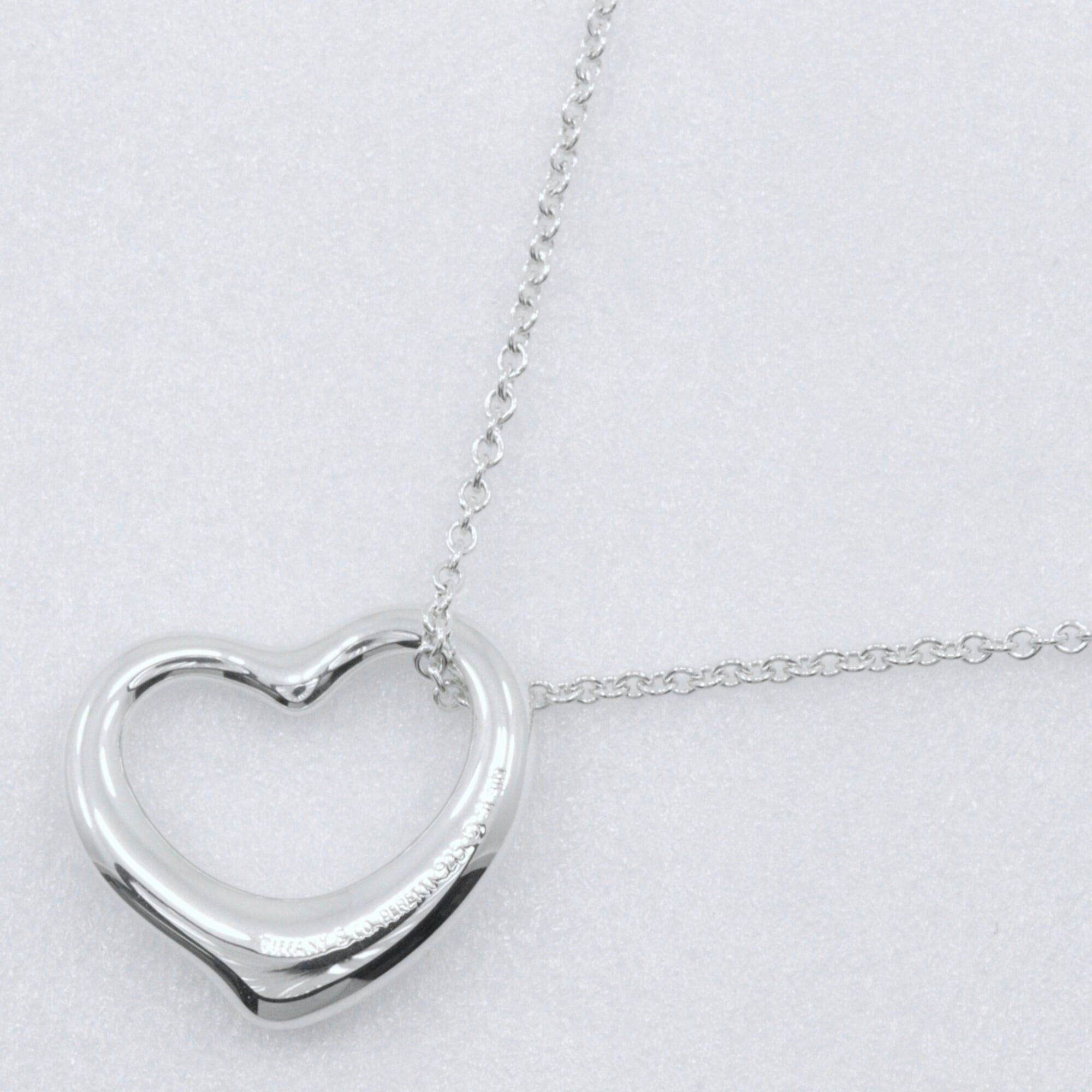 Tiffany & Co. Tiffany & Co. Open Heart Necklace, Elsa Peretti Design, Sterling Silver 925, Approx. 2g, Women's. Size ONE SIZE - 3 Thumbnail