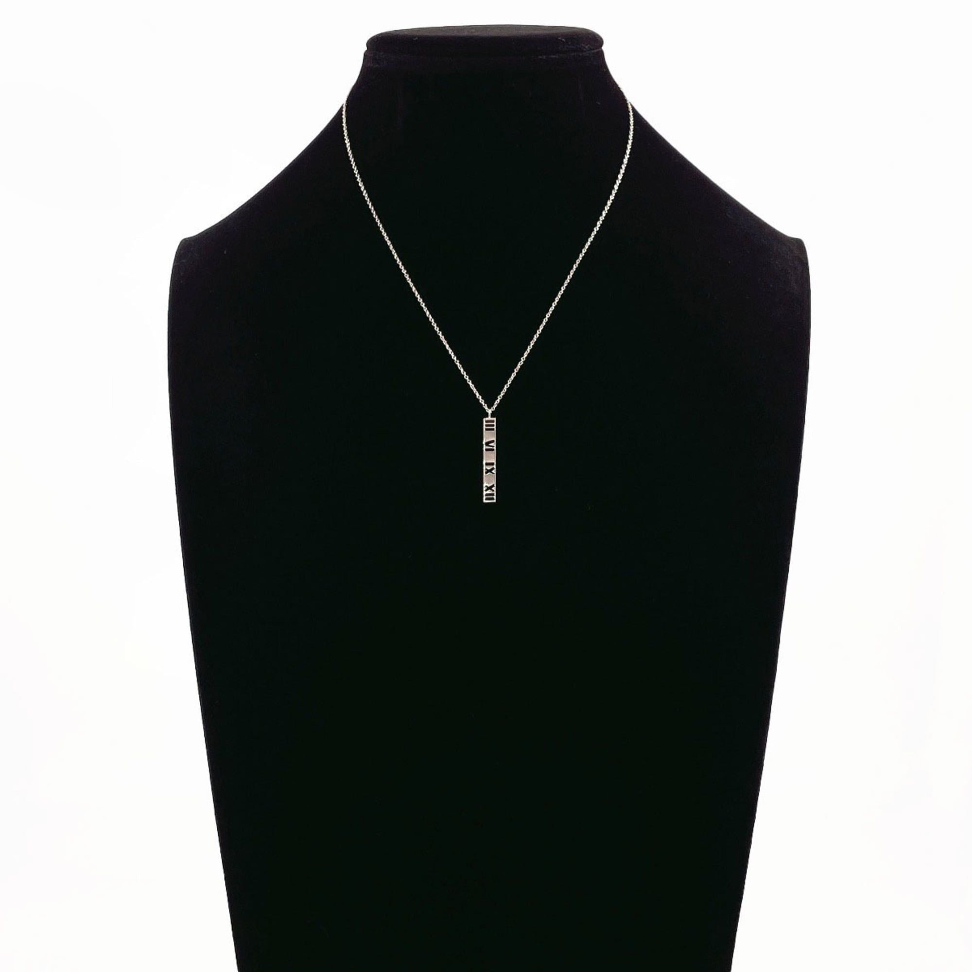Tiffany & Co. TIFFANY&Co. Tiffany Atlas Bar Necklace, Sterling Silver 925, Unisex Size ONE SIZE - 6 Thumbnail