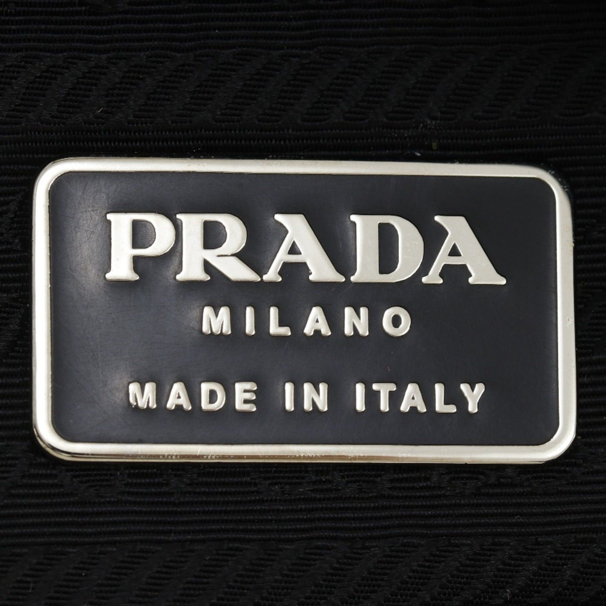 Prada Prada Pochette Shoulder Bag B7879 Satin NERO Black Women's Size ONE SIZE - 8 Thumbnail