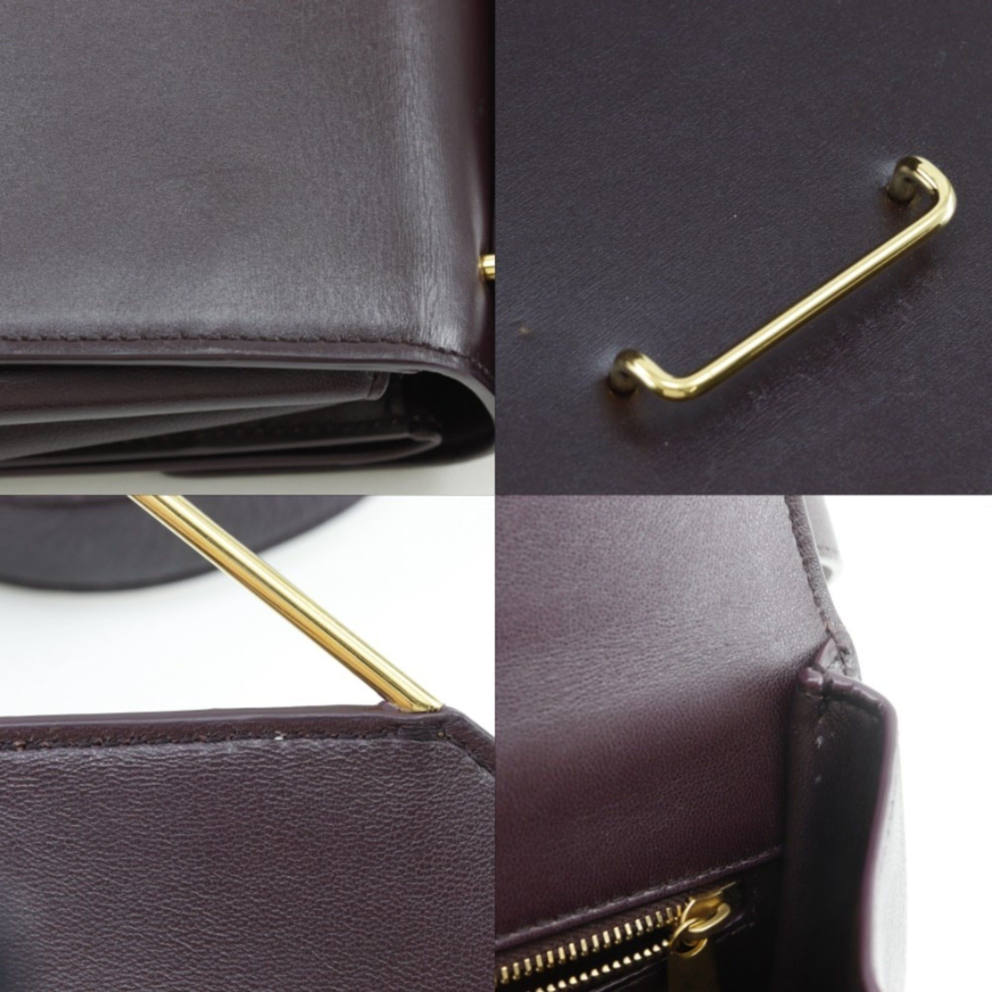 Bottega Veneta Bottega Veneta The Clip Shoulder Bag, Leather, Purple, Flap, Women's Size ONE SIZE - 12 Thumbnail