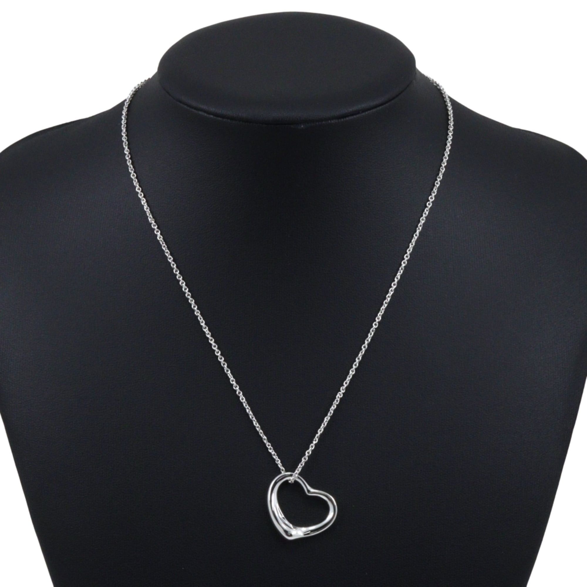 Tiffany & Co. Tiffany & Co. Open Heart Necklace, Elsa Peretti Design, Sterling Silver 925, Approx. 5g, Women's. Size ONE SIZE - 2 Thumbnail