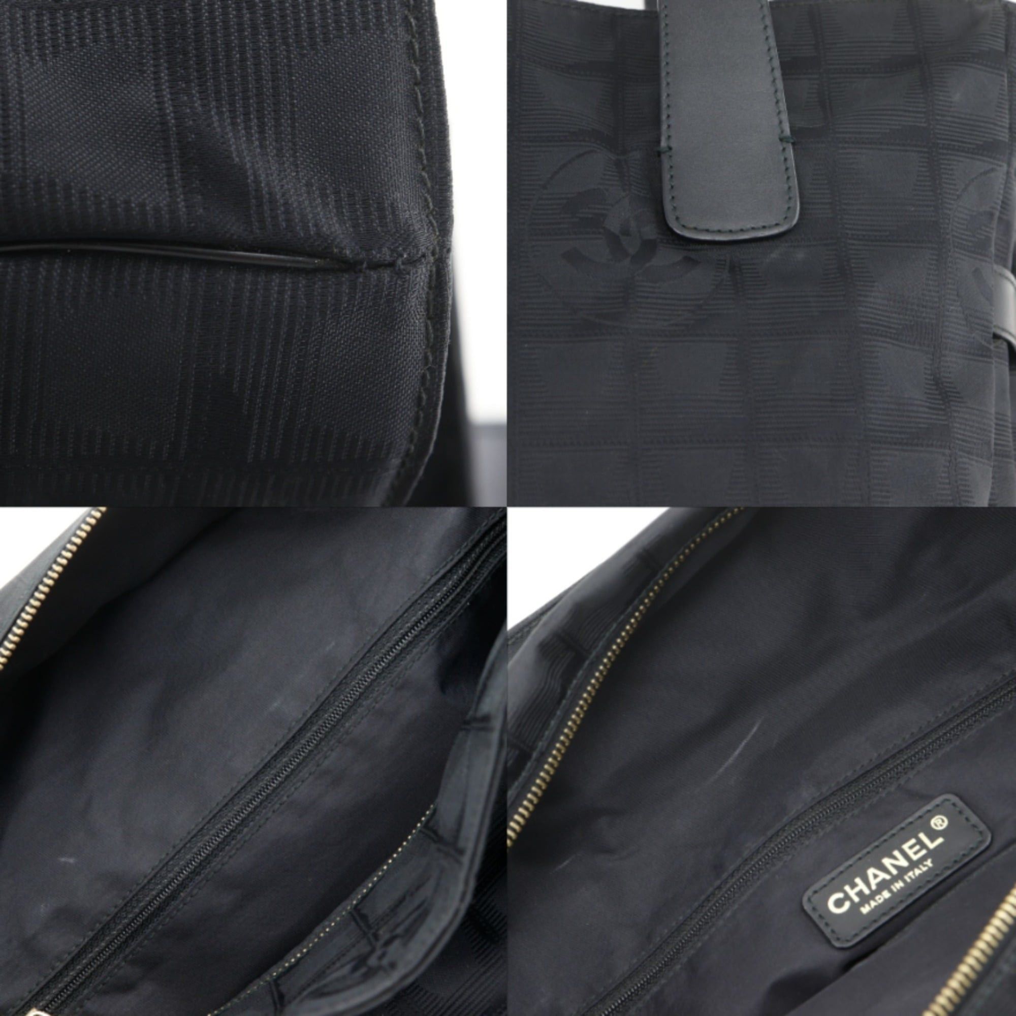 Chanel Chanel New Travel Line Tote GM Bag A15825 Nylon Canvas Black A4 Women's Size ONE SIZE - 9 Thumbnail
