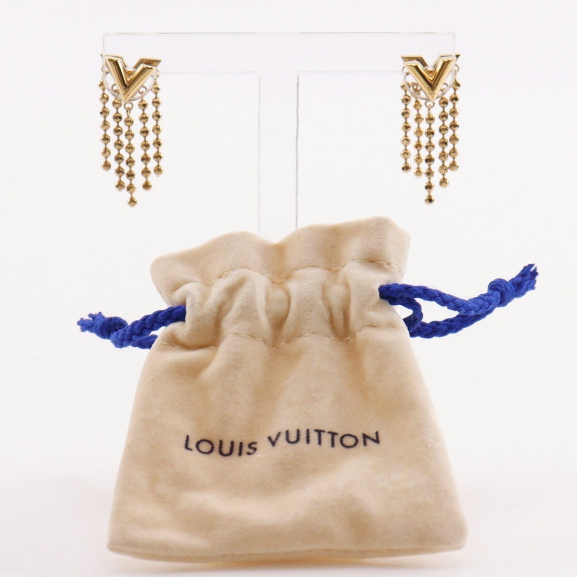 Louis Vuitton Louis Vuitton Essential V Skin Earrings M00634 Gold Plated 2022 Model VA1292 Approx. 5.6g Women's Size ONE SIZE - 11 Thumbnail