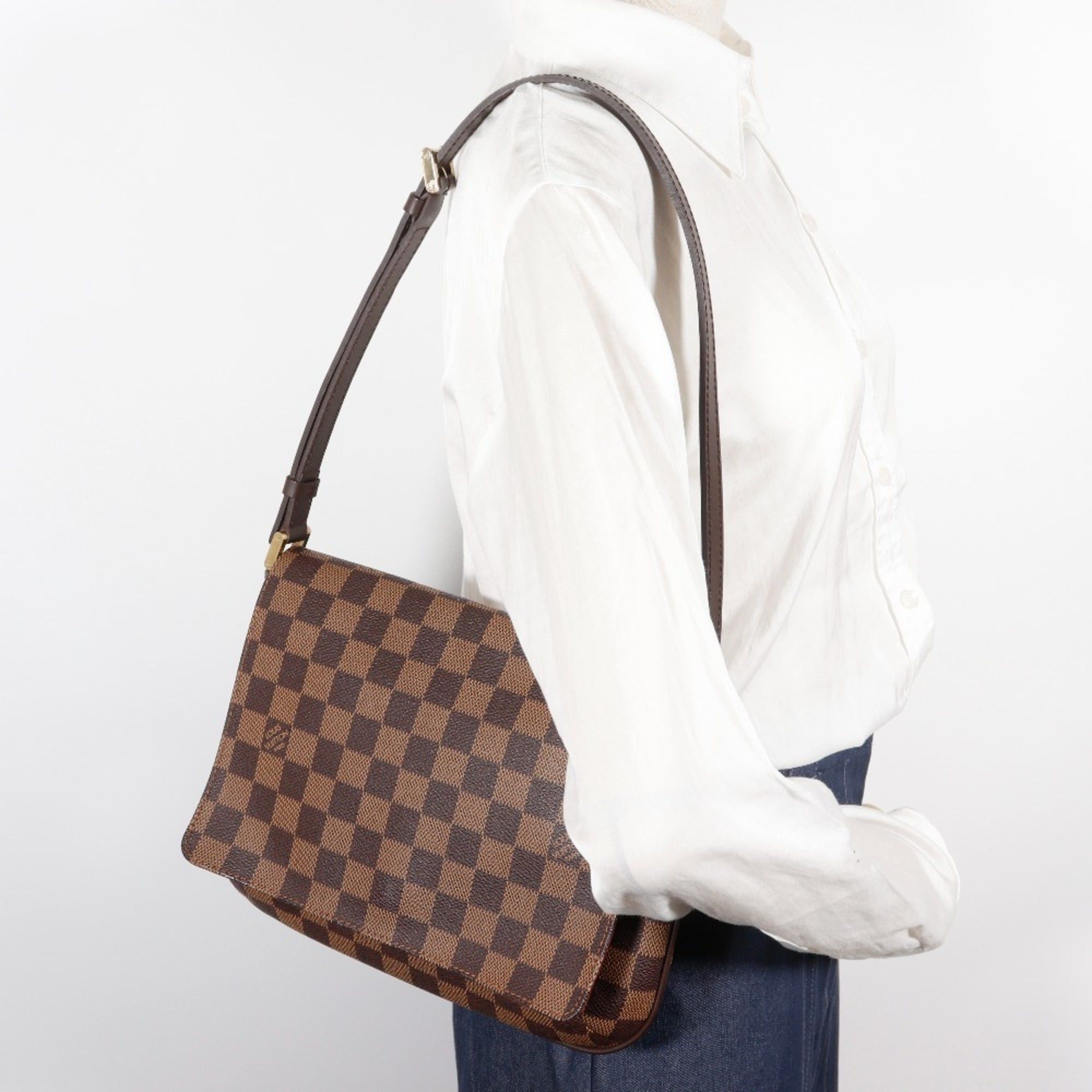 Louis Vuitton Louis Vuitton Musette Tango Short Shoulder Bag N51255 Damier Canvas 2004 Brown LM0034 A5 Muse short Women's Size ONE SIZE - 14 Thumbnail