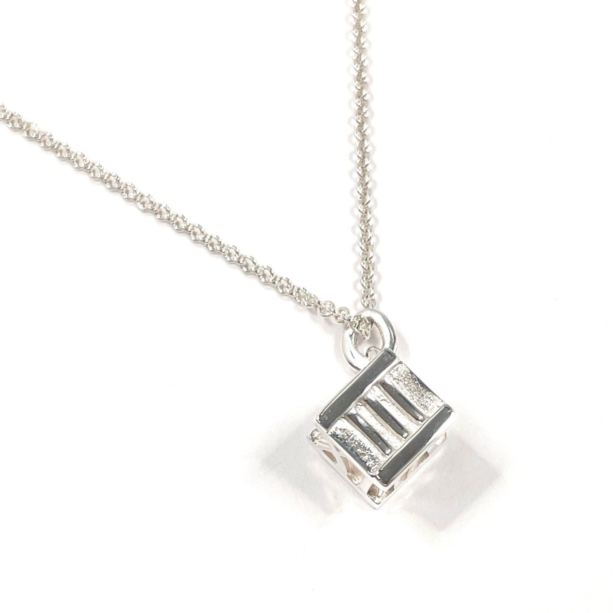 Tiffany & Co. TIFFANY&Co. Tiffany Atlas Cube Necklace, Sterling Silver 925, Silver, Women's Size ONE SIZE - 2 Thumbnail