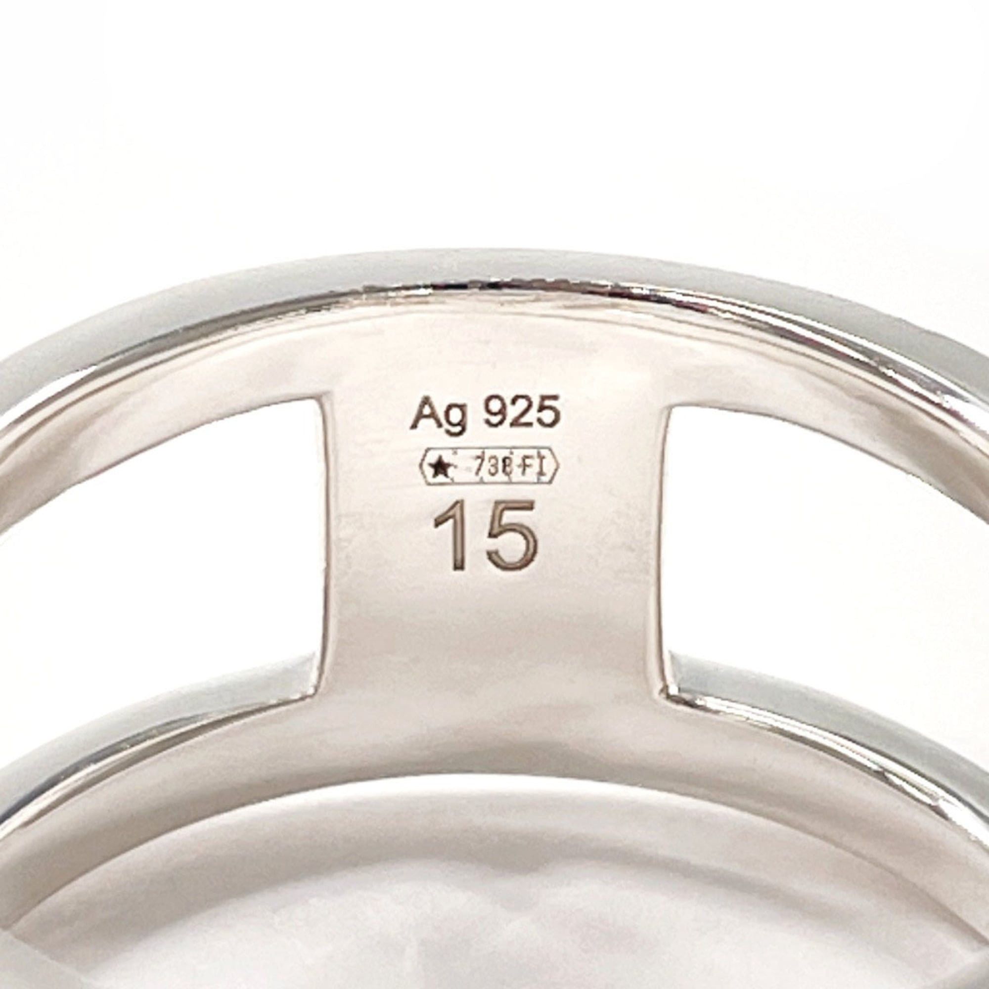 Gucci GUCCI Interlocking G Wide Ring, Sterling Silver 925, Size 14, Unisex Size ONE SIZE - 4 Thumbnail