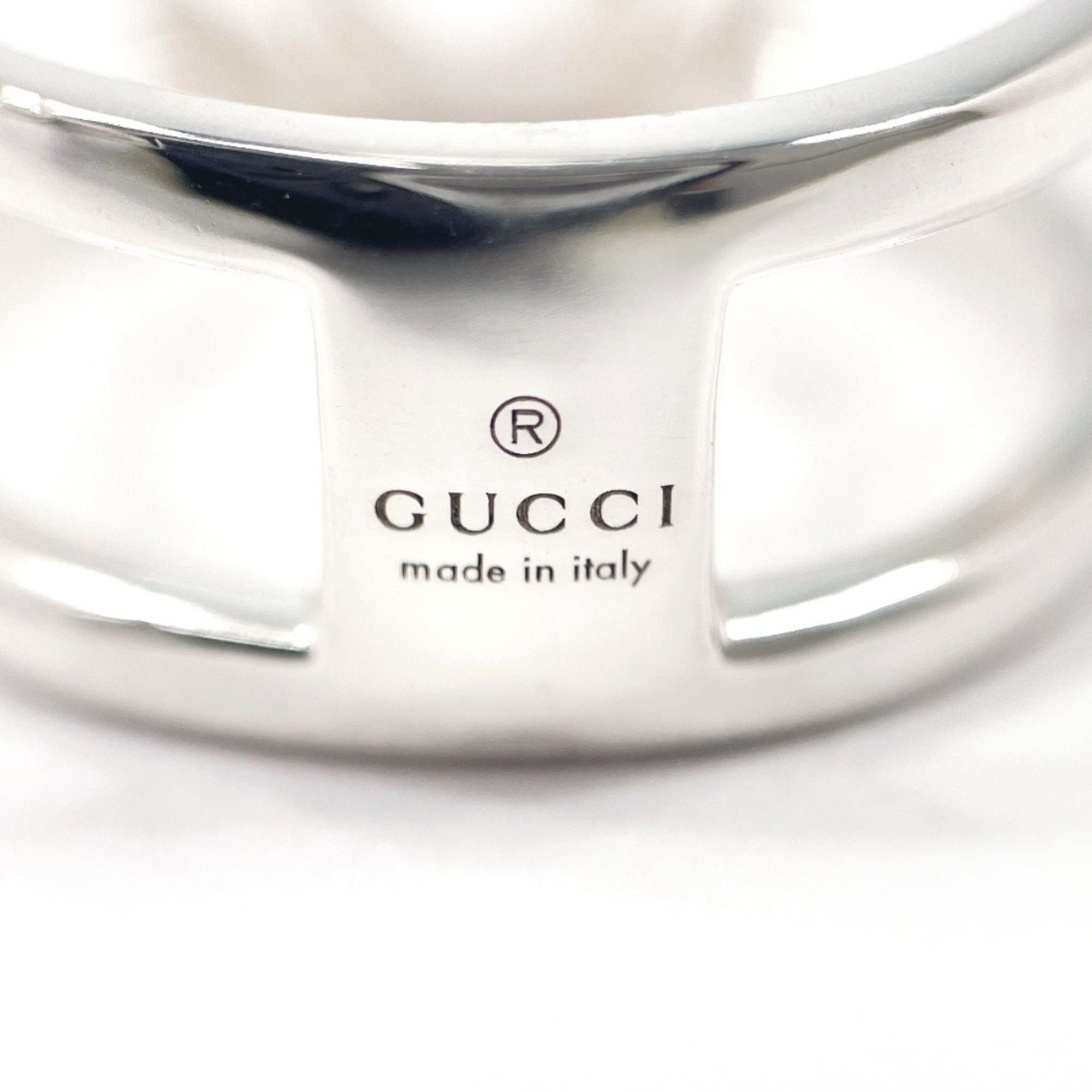 Gucci GUCCI Interlocking G Wide Ring, Sterling Silver 925, Size 14, Unisex Size ONE SIZE - 3 Thumbnail