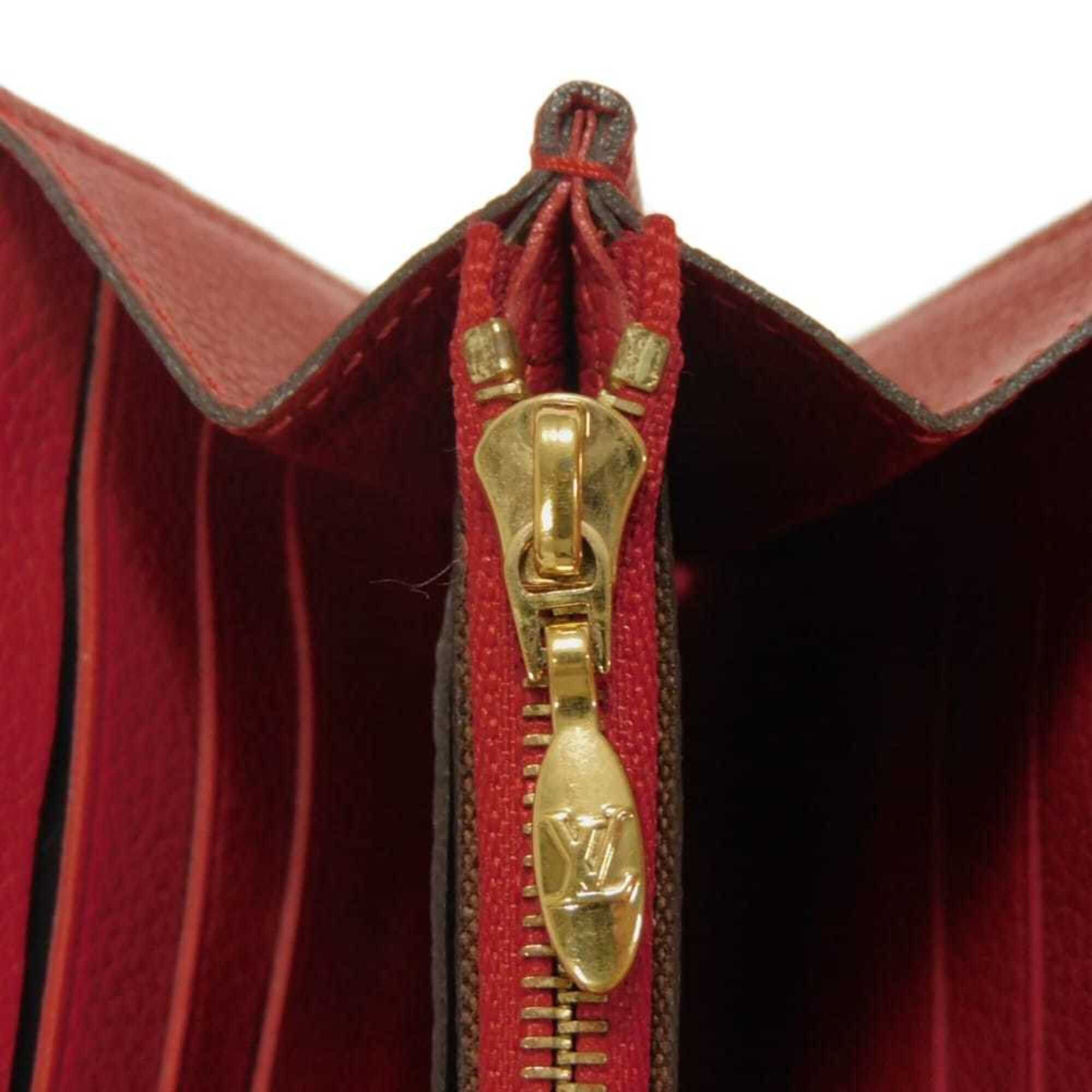 Louis Vuitton Louis Vuitton Portefeuille Pallas Long Wallet, LV Logo, Flower, S-shaped Lock, Red Flap, Bi-fold, Monogram Cerise, M58414, Women's Size ONE SIZE - 17 Thumbnail
