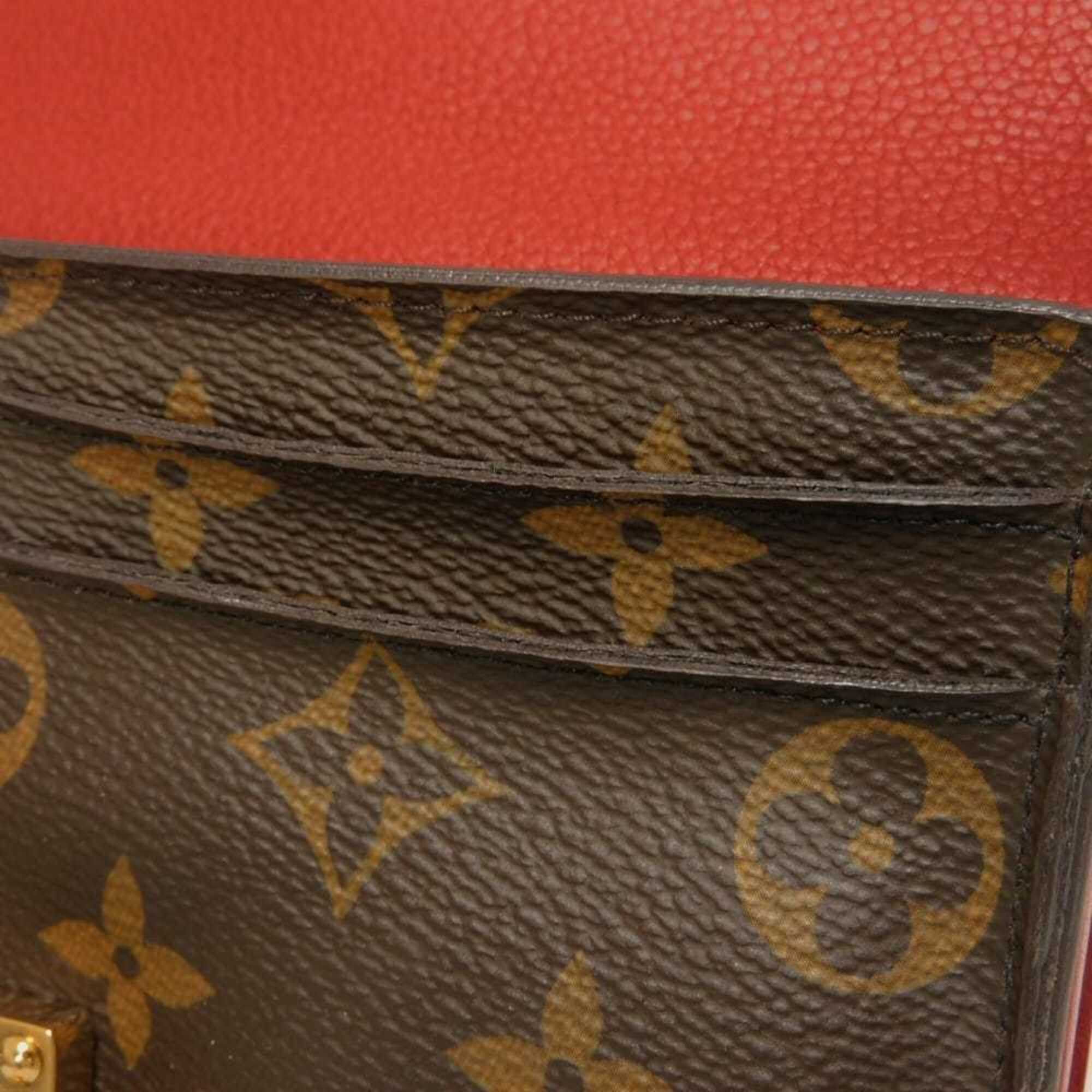 Louis Vuitton Louis Vuitton Portefeuille Pallas Long Wallet, LV Logo, Flower, S-shaped Lock, Red Flap, Bi-fold, Monogram Cerise, M58414, Women's Size ONE SIZE - 11 Thumbnail