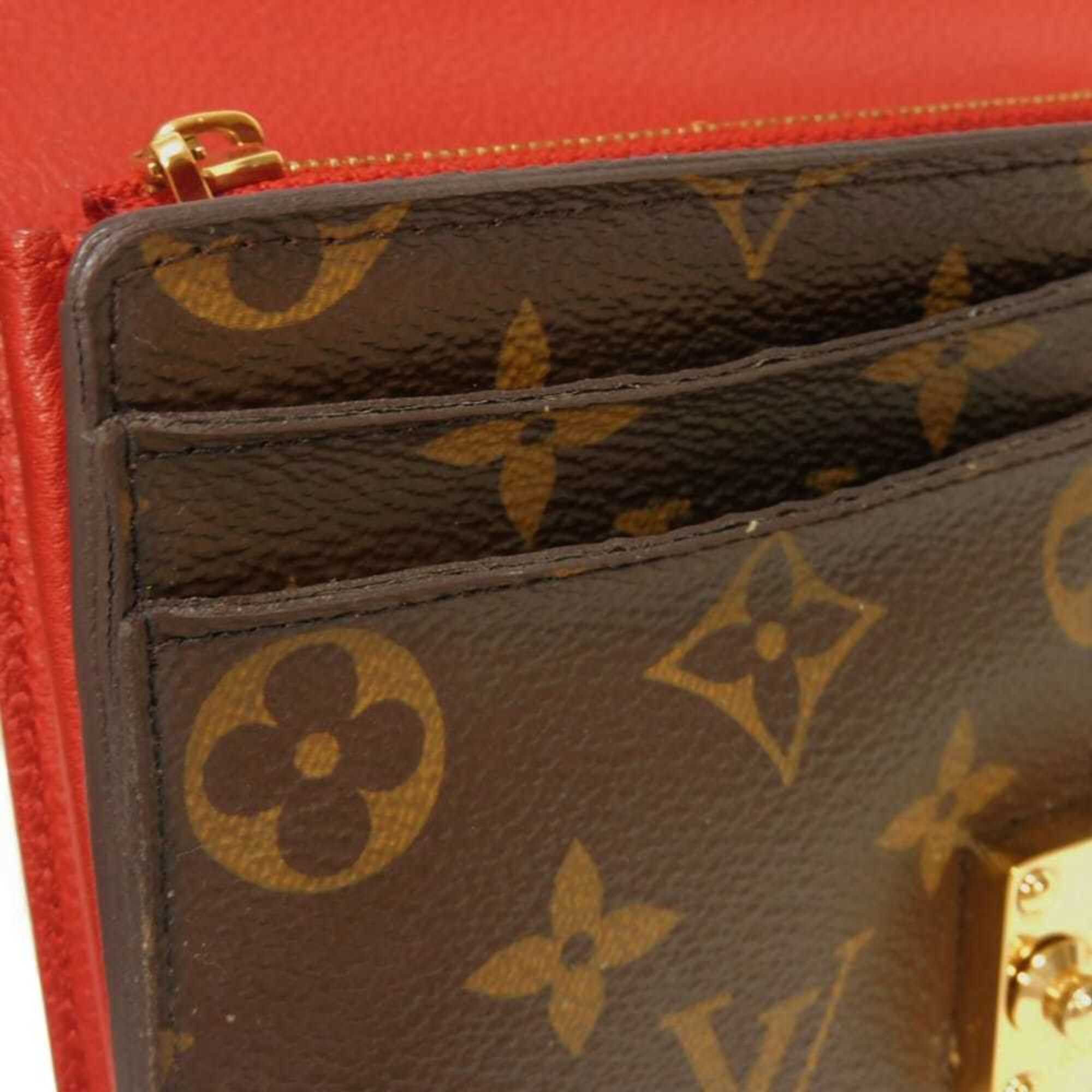 Louis Vuitton Louis Vuitton Portefeuille Pallas Long Wallet, LV Logo, Flower, S-shaped Lock, Red Flap, Bi-fold, Monogram Cerise, M58414, Women's Size ONE SIZE - 10 Thumbnail