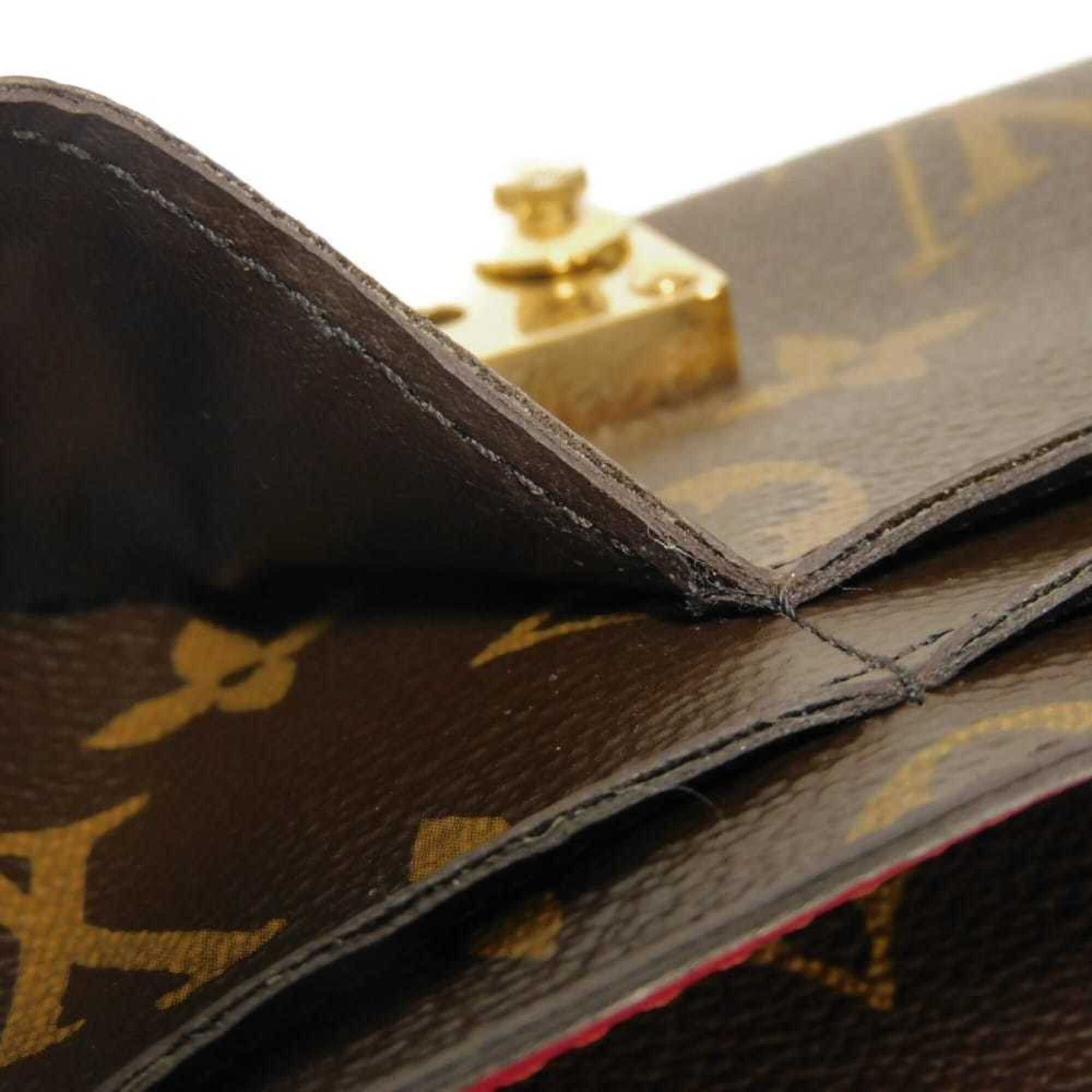 Louis Vuitton Louis Vuitton Portefeuille Pallas Long Wallet, LV Logo, Flower, S-shaped Lock, Red Flap, Bi-fold, Monogram Cerise, M58414, Women's Size ONE SIZE - 21 Thumbnail