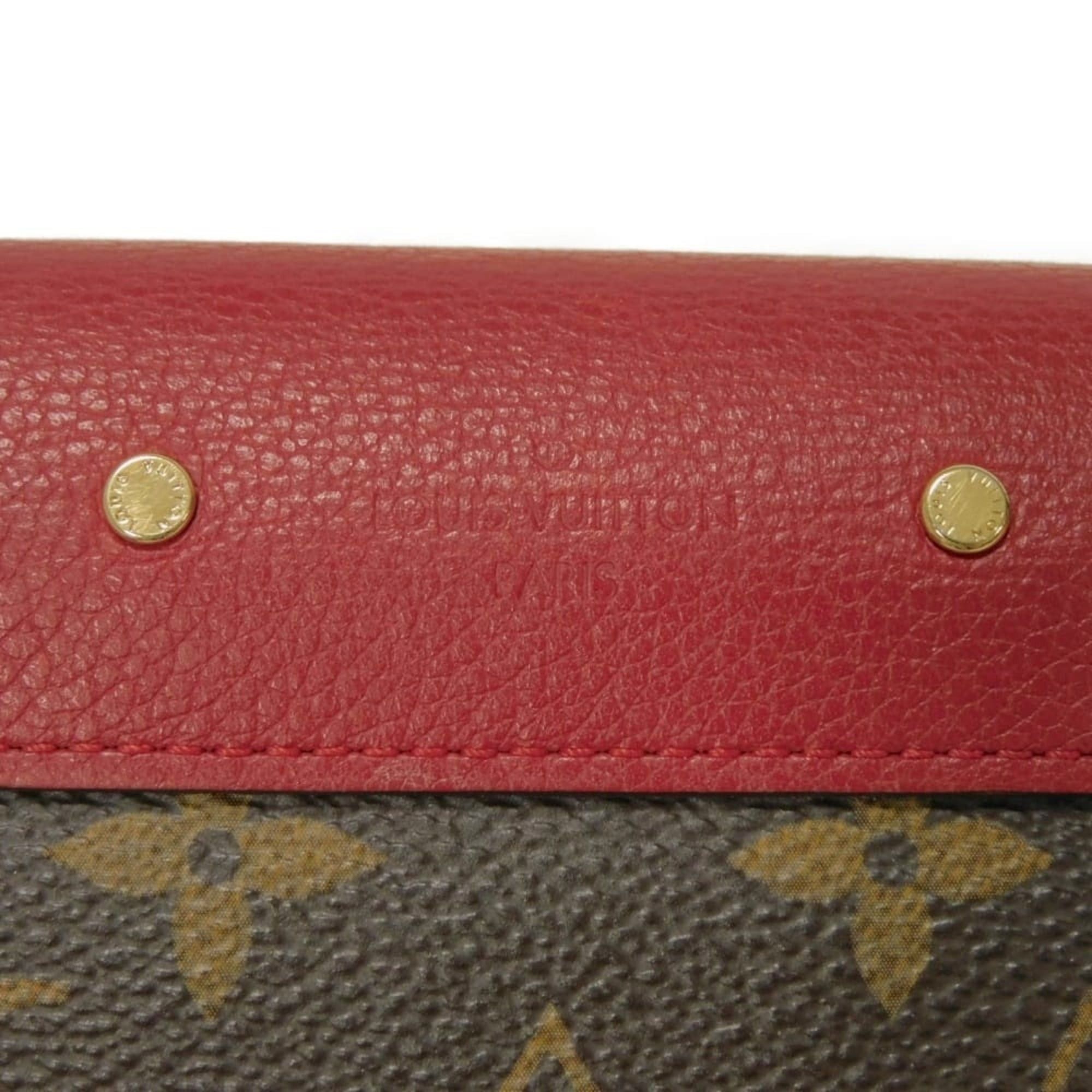 Louis Vuitton Louis Vuitton Portefeuille Pallas Long Wallet, LV Logo, Flower, S-shaped Lock, Red Flap, Bi-fold, Monogram Cerise, M58414, Women's Size ONE SIZE - 25 Thumbnail